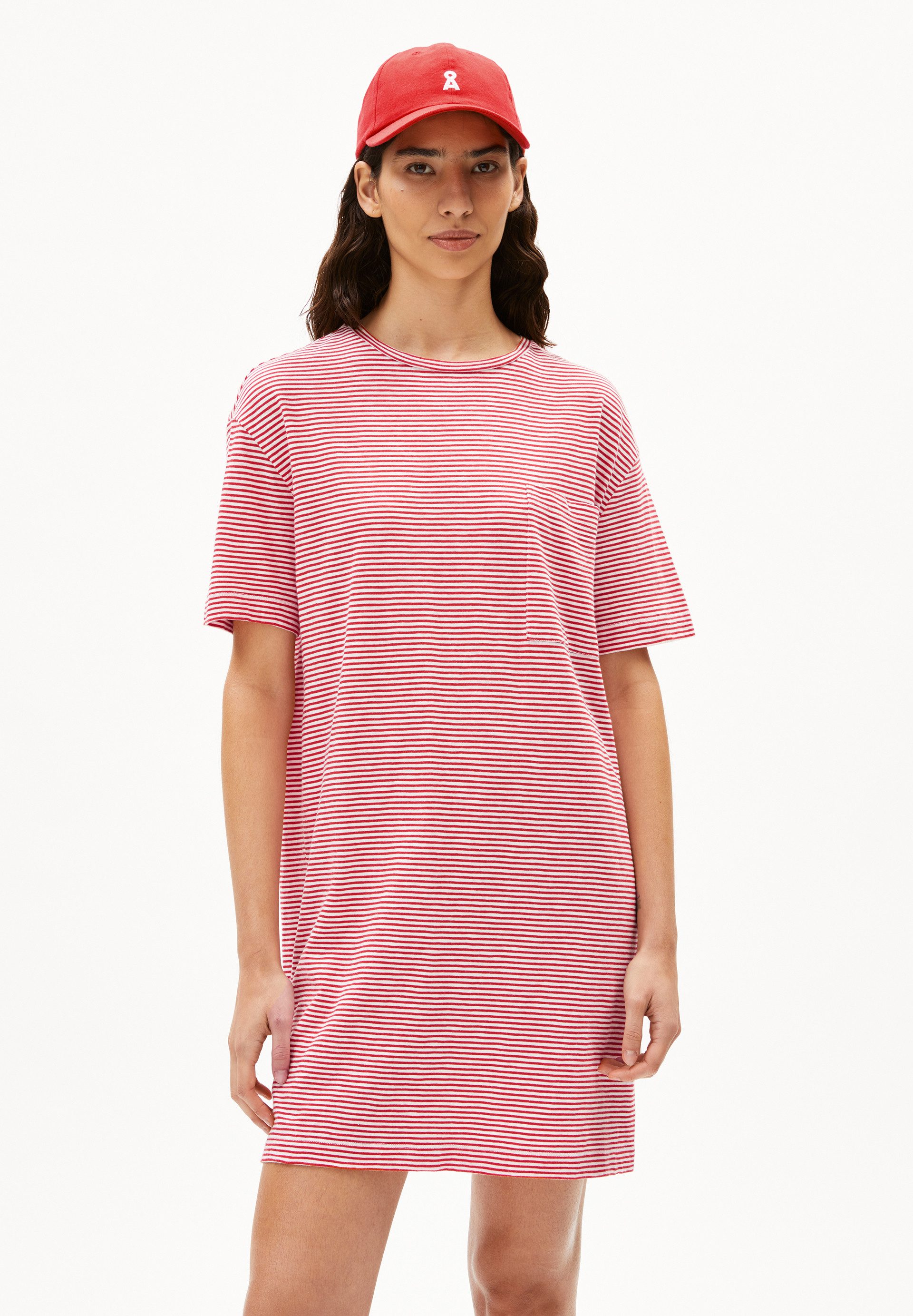 Armedangels Midikleid CHAARA LOVELY STRIPES Rundhalsausschnitt günstig online kaufen