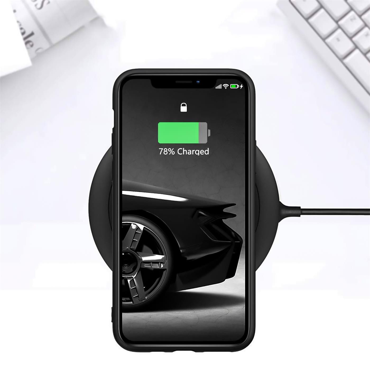 CoolGadget Handyhülle Handy Schutzhülle für Apple iPhone 11 Pro matt schwarz 5,8 Zoll, Silikon TPU Hülle Schutz Tasche Cover schlicht Slim Case – Bild 5 von 5
