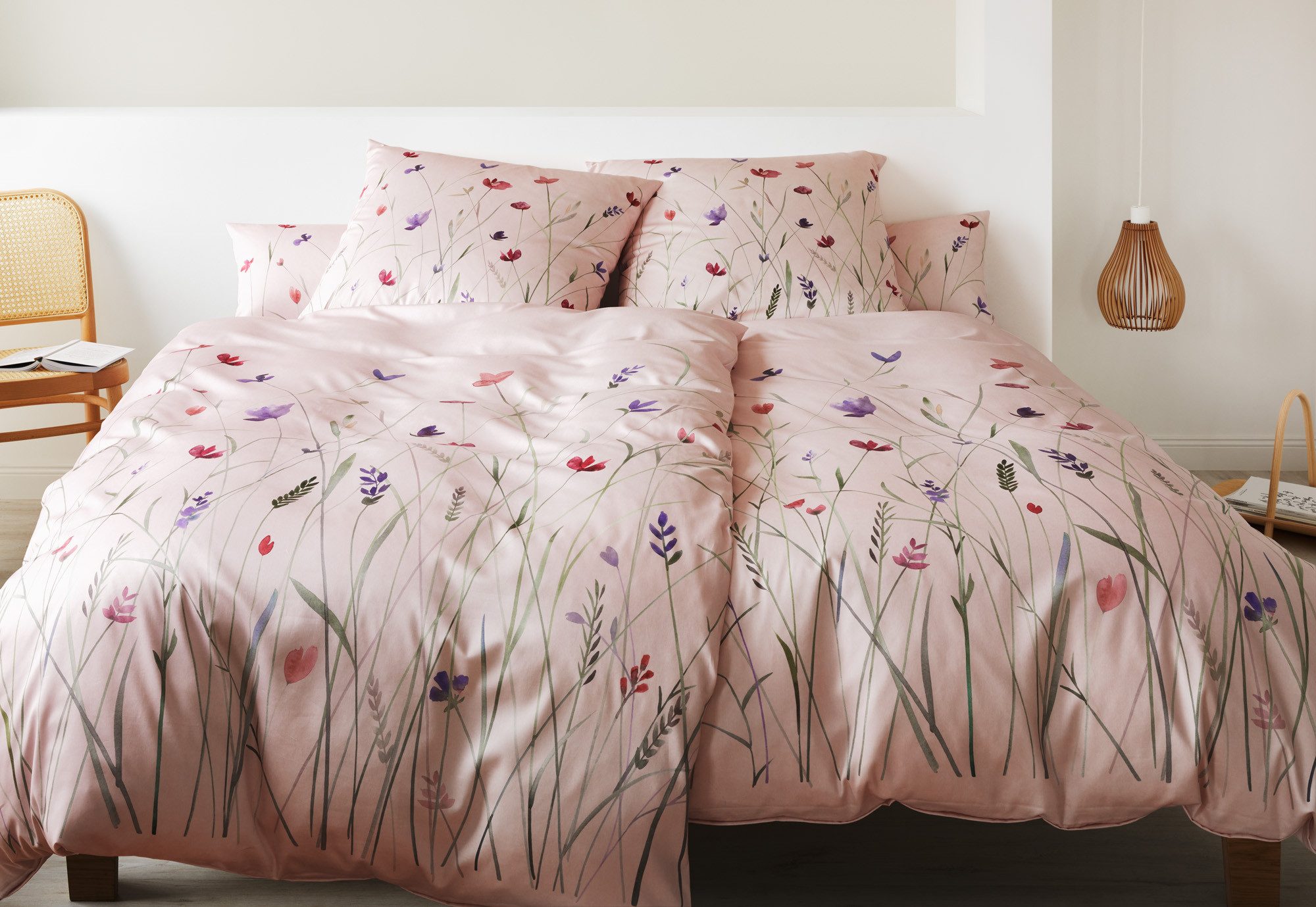 Elegante Bettwäsche Highlife, Mako-Satin, 2 teilig, angenehmes Hautgefühl