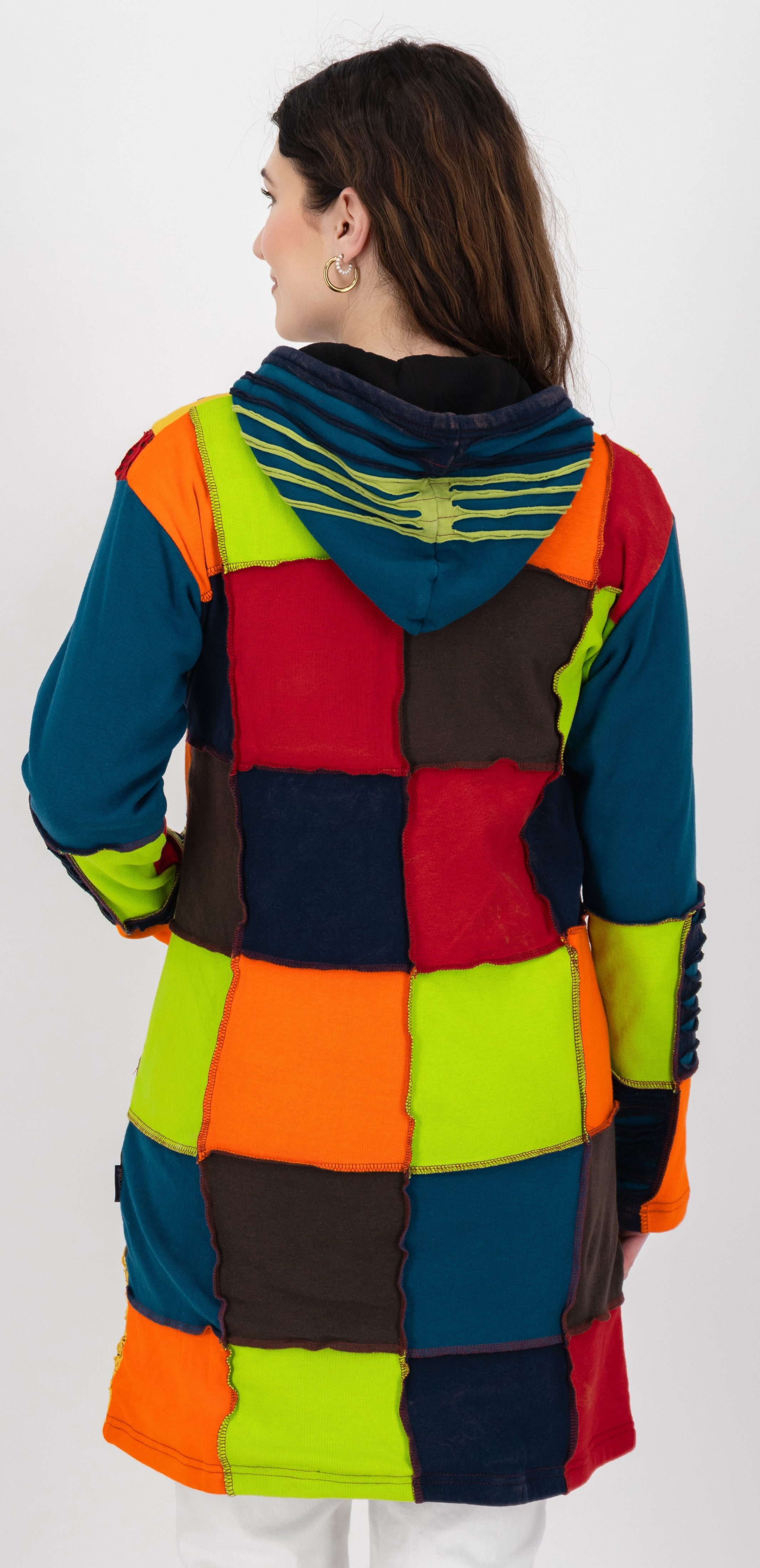 ankerglut Kurzmantel Multicolor ANKERGLUT FLOWER POWER Fleecemantel WMN CS auch in großen Größen erhältlich