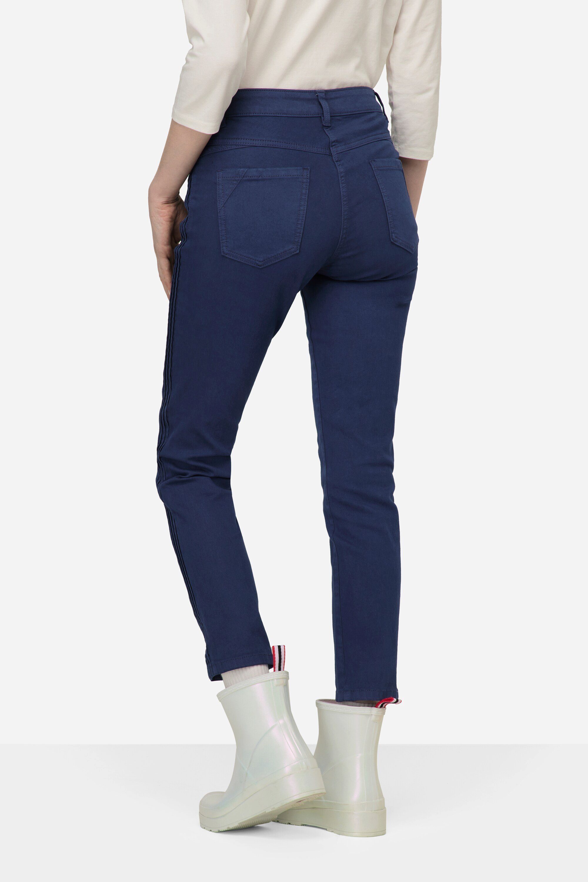 Passform seitliche Tina Zierfalten jeansblau Laurasøn 5-Pocket-Jeans Jeans gerade