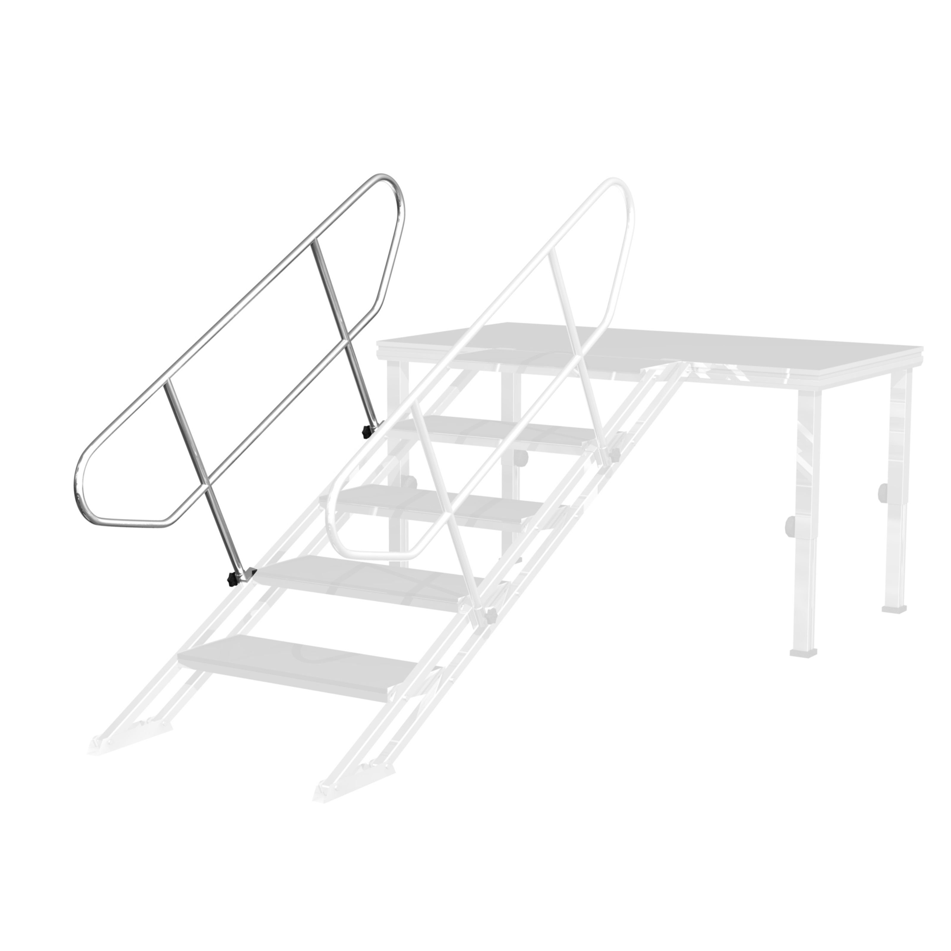 lightmaXX Musikinstrumentenständer, (ALU-STAGE Treppengeländer Kompatibel mit VARIO Treppe Aluminium Handgeländer Einfache Installation 750mm x 2285mm x 74mm 3.784kg, Bühnenelemente, Zubehör), ALU-STAGE Treppengeländer, VARIO Treppe, Aluminium Handgeländer
