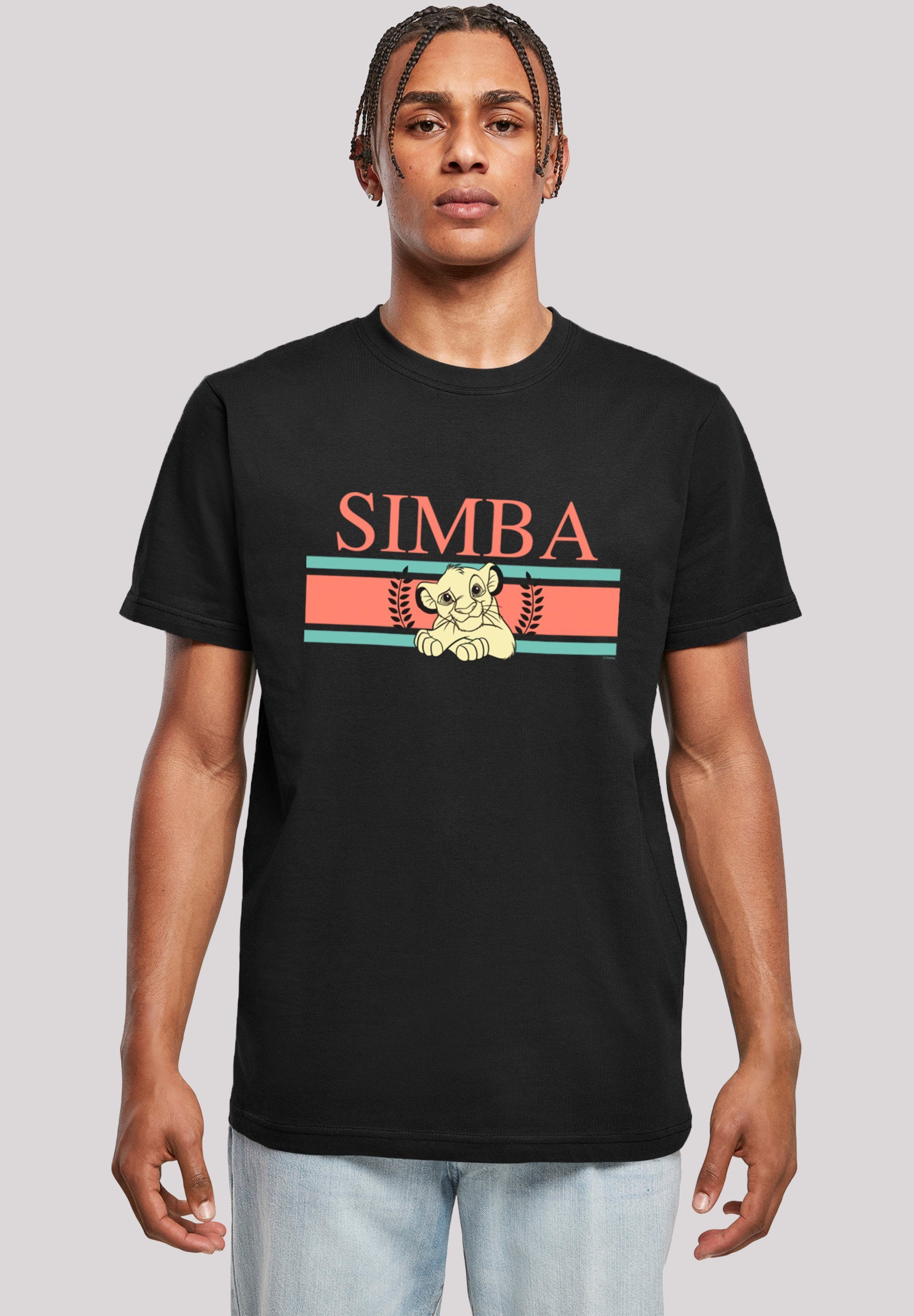 F4NT4STIC T-Shirt Disney König der Löwen Simba Stripes Print schwarz