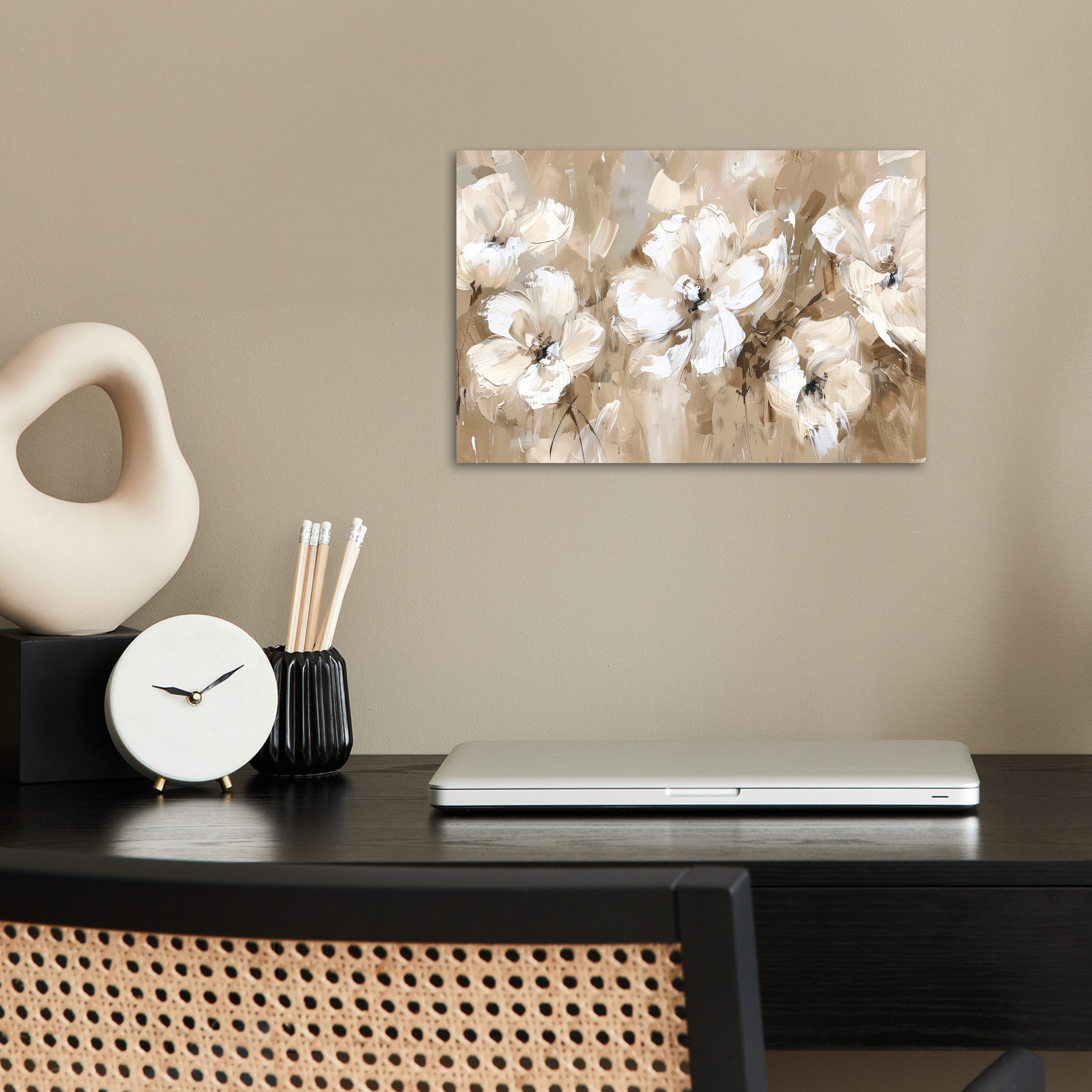 MuchoWow Poster Blumen - Beige - günstig online kaufen