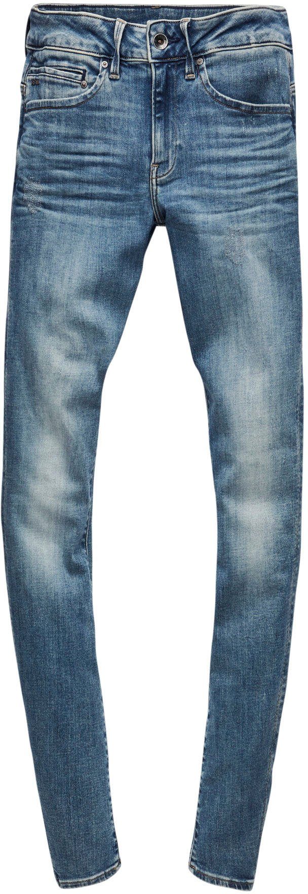 G-Star RAW Reißverschluss-Taschen mit Skinny-fit-Jeans Mid Skinny Zip hinten Midge