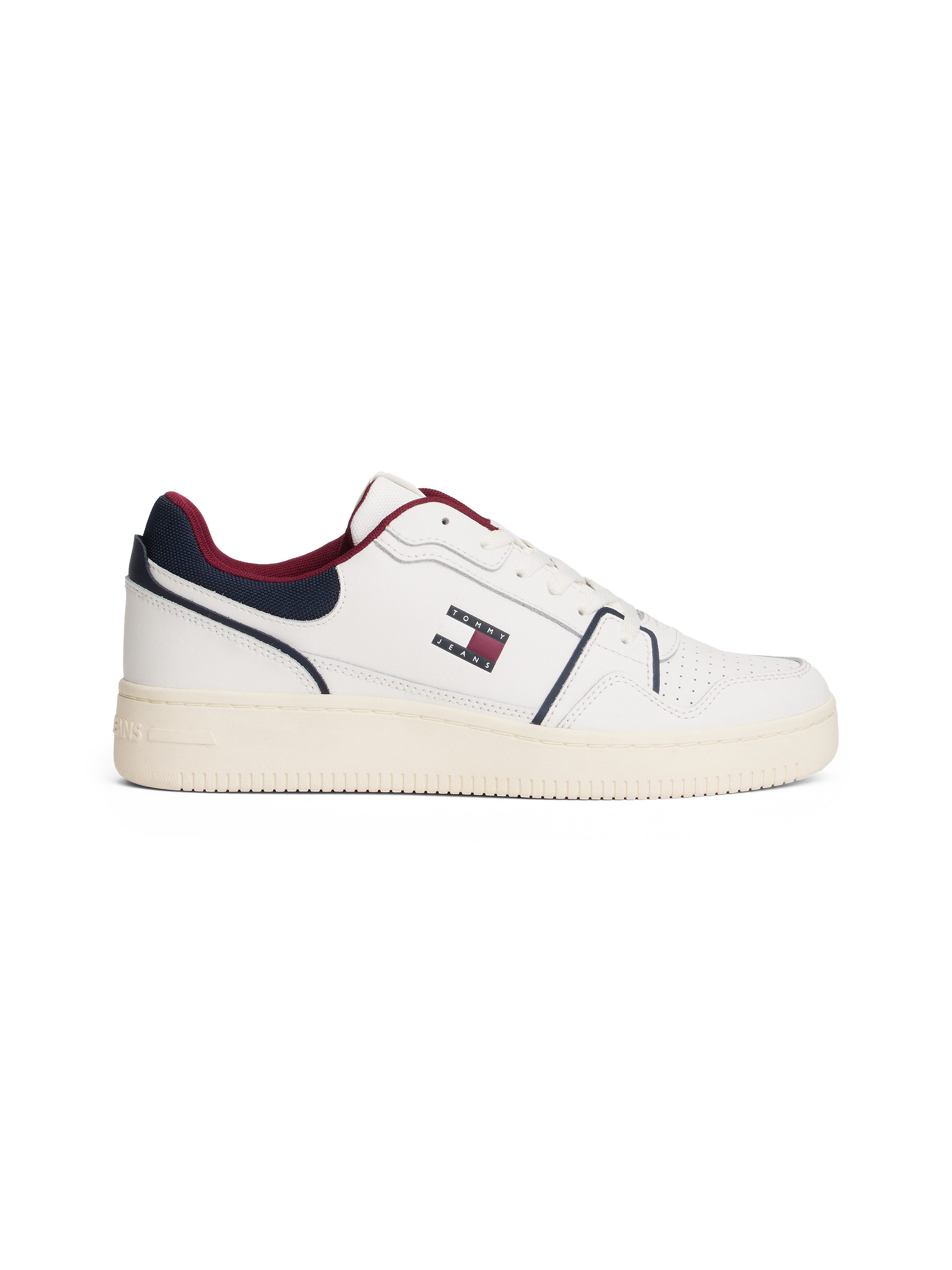 Tommy Jeans TJM RETRO BASKET Sneaker, Freizeitschuh, Halbschuh, Schnürer mit Lochmuster – Bild 4 von 5