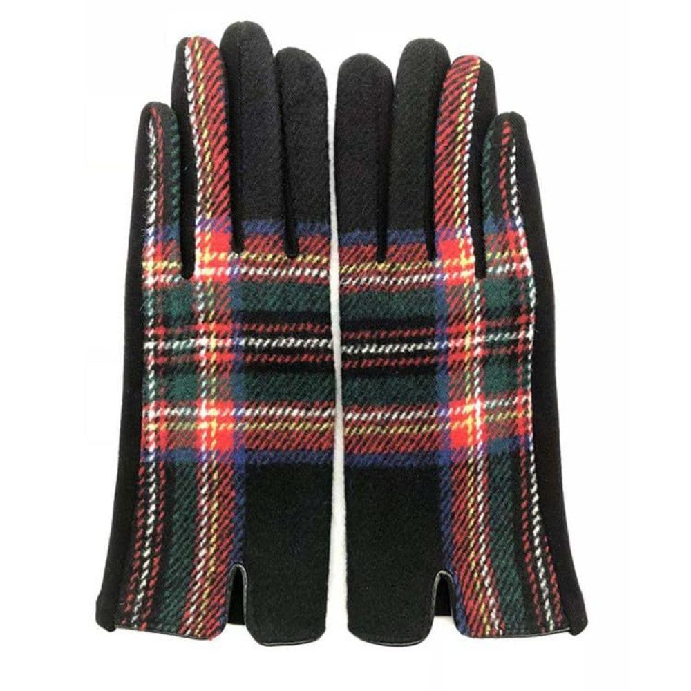 Blusmart Thermohandschuhe Wärmende Karohandschuhe für Frauen (Kälte schützen,Wärme halten, Touchscreen-Handschuhe) Für Herbst und Winter, modisches Zubehör