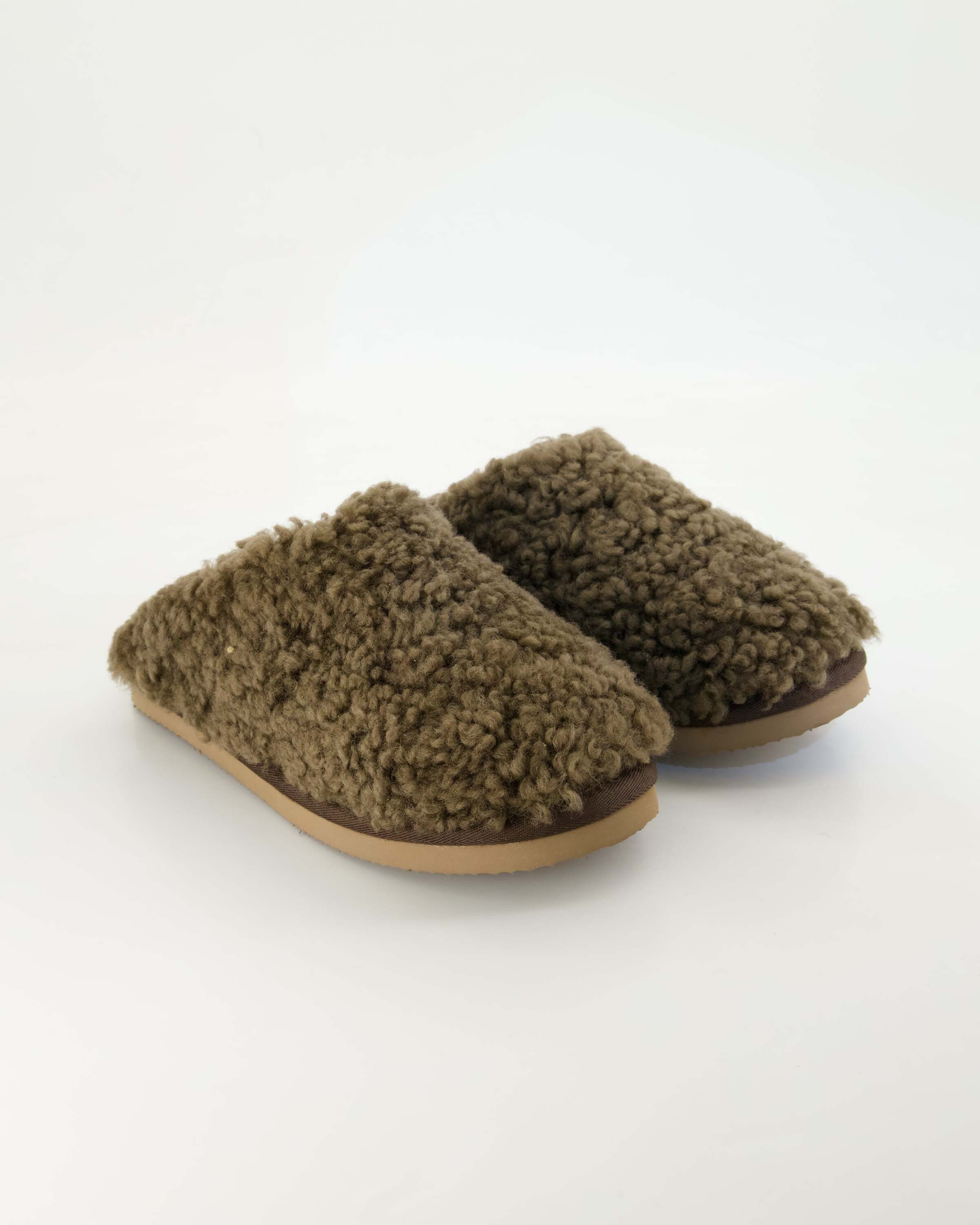Fellhof Pantoffel Trendy Teddy Plüsch Hausschuhe Obermaterial: Lammfell