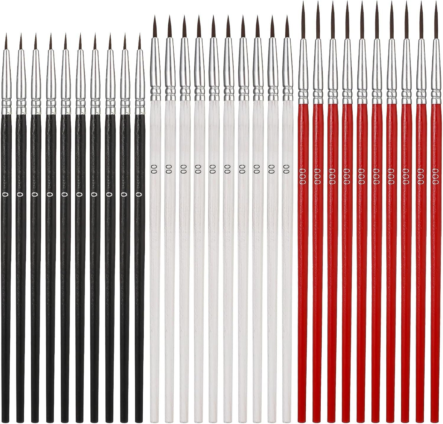 FELIXLEO Pinsel 30 Stück feine Detail Pinsel Set Mini Pinsel für Künstler Basteln, (1 St)