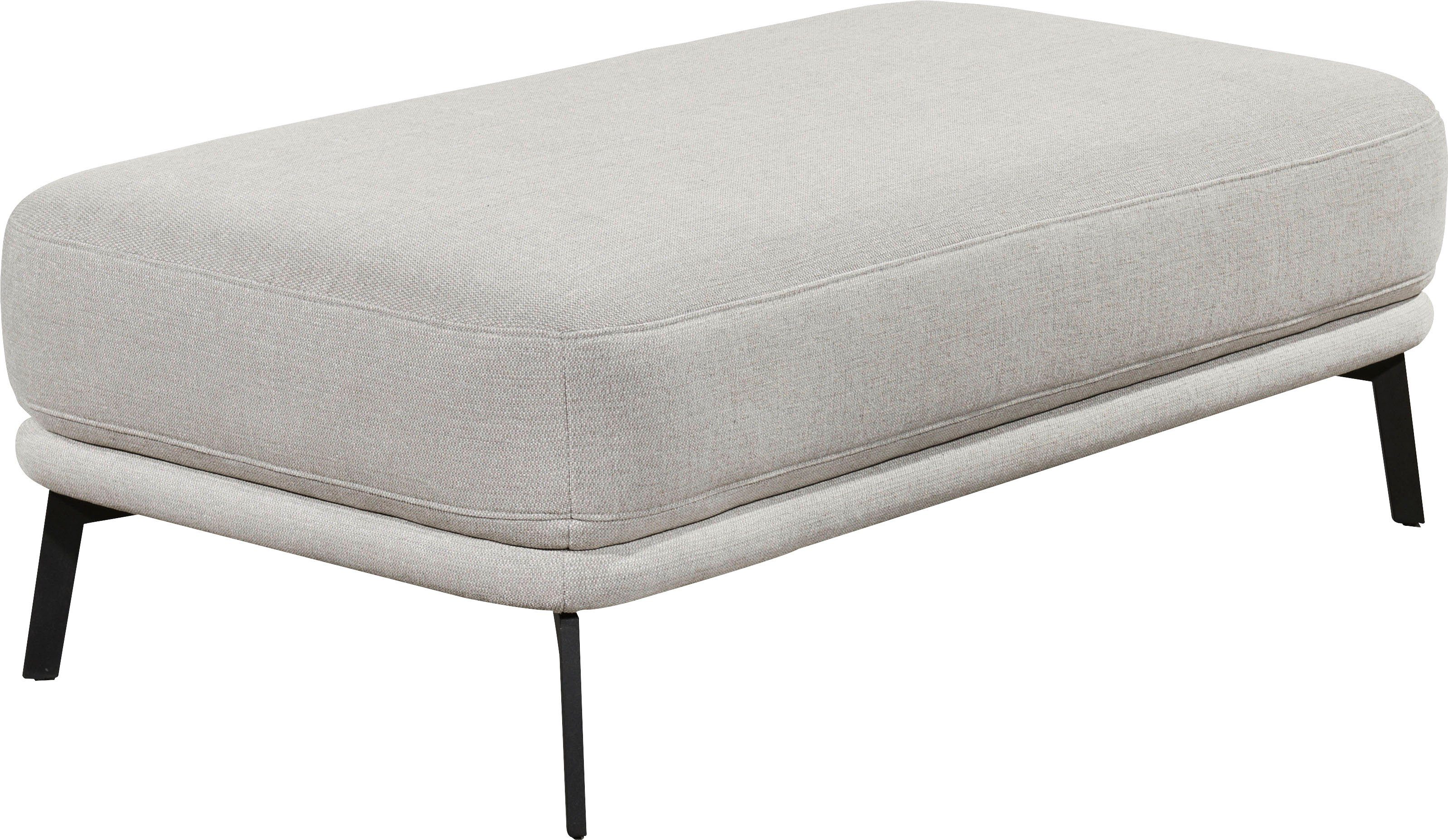 SCHÖNER WOHNEN-Kollektion Hockerbank Pearl - 5 Jahre Hersteller-Garantie, auch in Bouclé, Passend zur Serie Pearl, Füße Metall, B/T/H: 125/70/45 cm