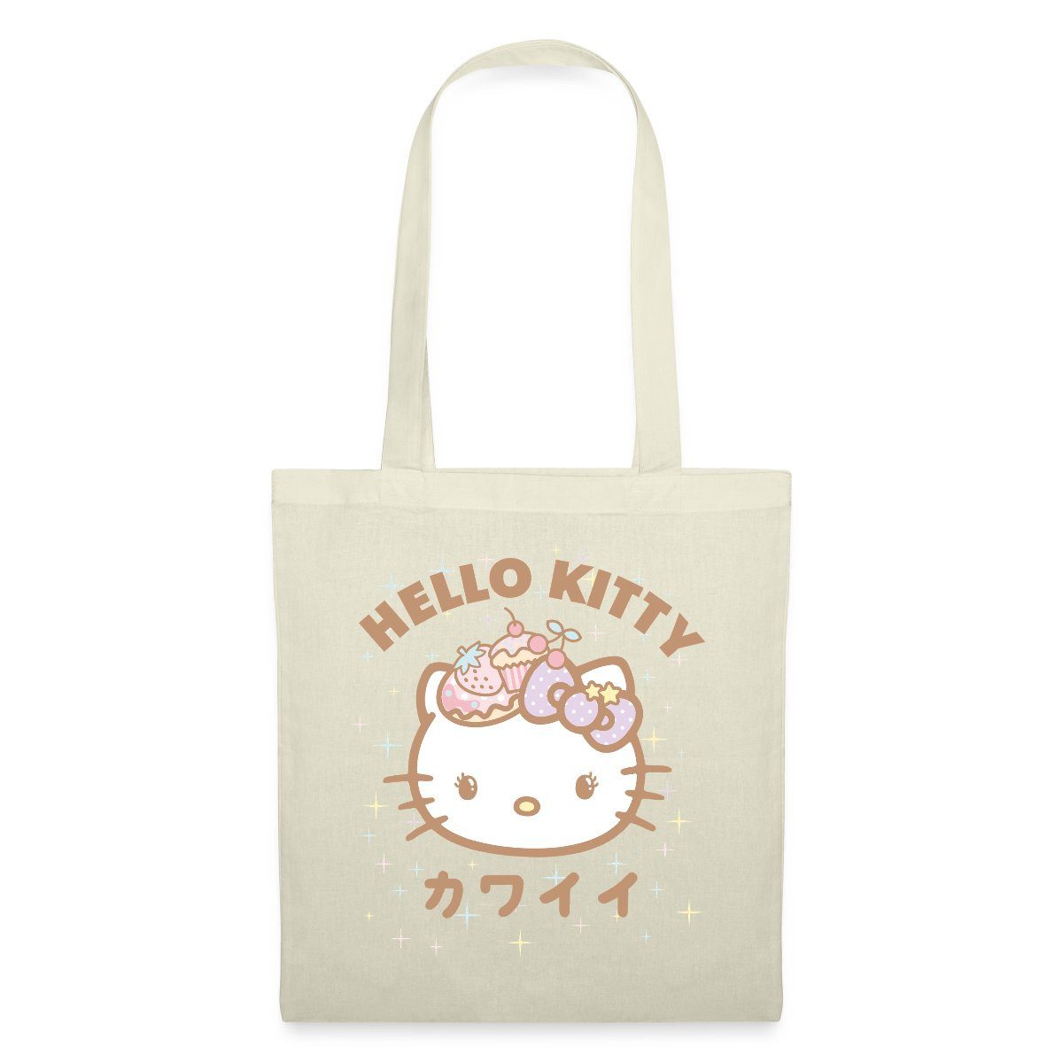 Spreadshirt Henkeltasche Hello Kitty Kawaii Stil Stoffbeutel (1-tlg)