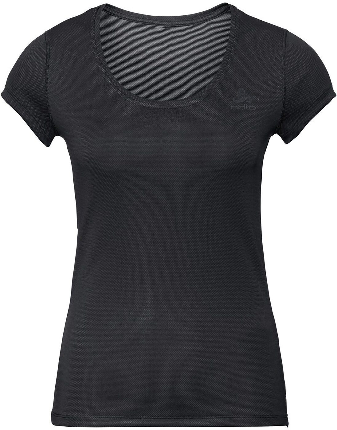 F S/S NECK ACTIVE Odlo CREW T-Shirt TOP SUW BLACK