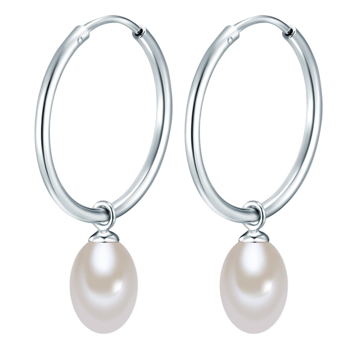 Valero Pearls Paar Creolen silber, aus günstig online kaufen