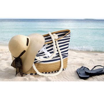 AquaBreeze XL-Strandtasche Große Strandtasche mit Reißverschluss und Innentasche (Wasserdicht Strandtasche, Einkaufstasche Shopper), Für Damen, Schultertasche Einkaufstasche