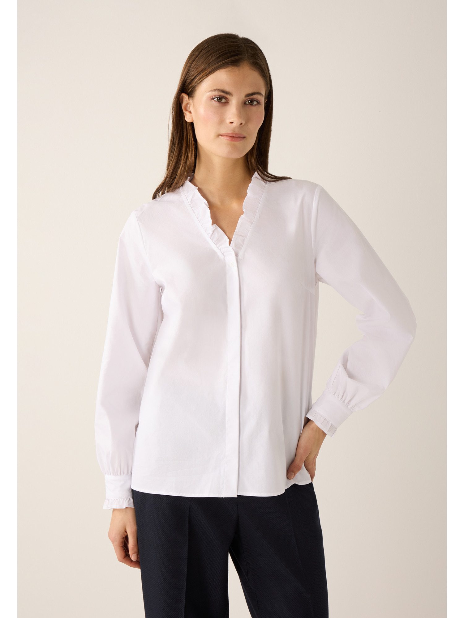 MORE&MORE Langarmbluse feminine Stretch-Langarmbluse