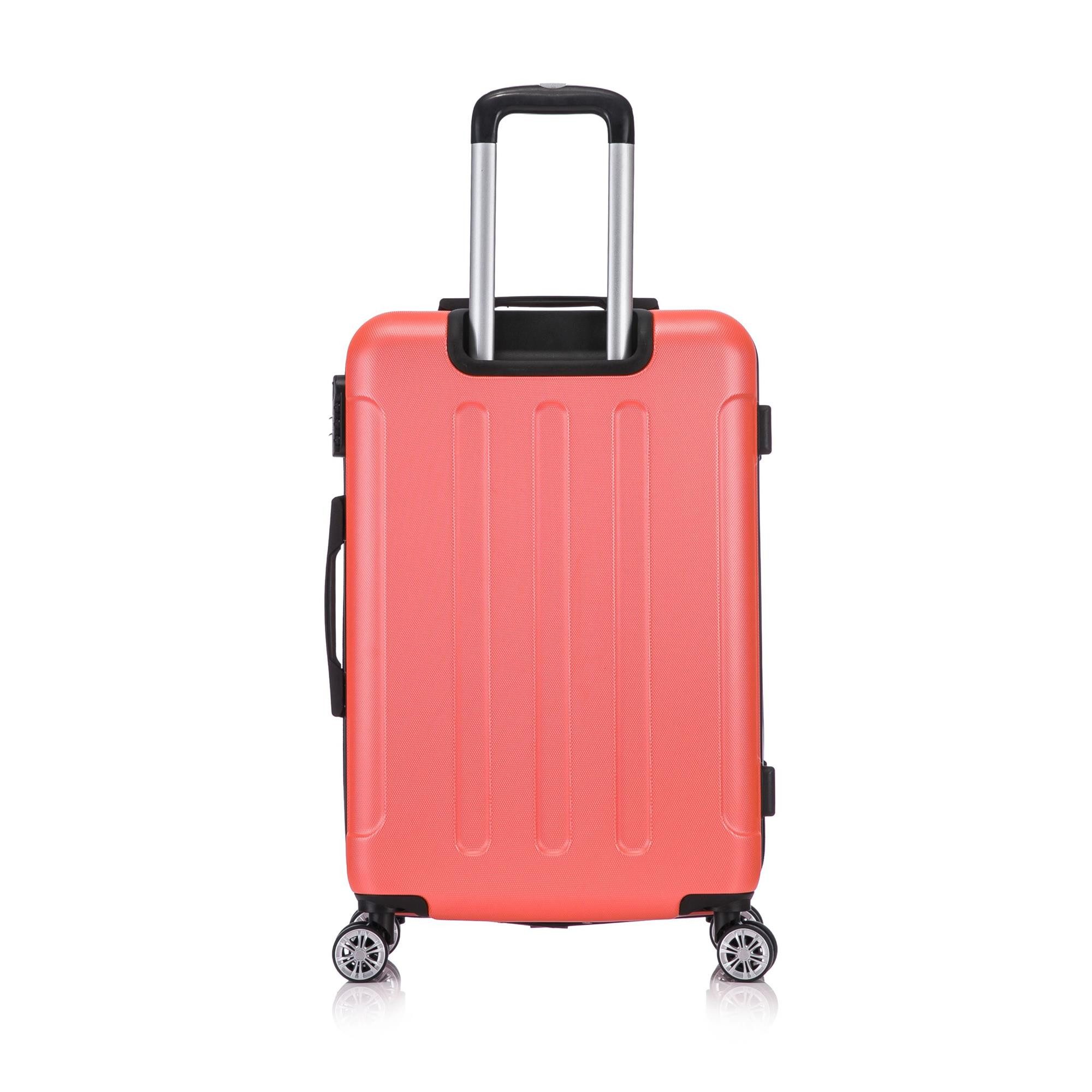 Flexot Hartschalen-Trolley F-2045 Kofferset, 360° Rollen, robuster Reisekoffer, Bordcase, 4 Rollen, Robuster und moderner Koffer mit vier 360° Rollen und Zahlen – Bild 5 von 5