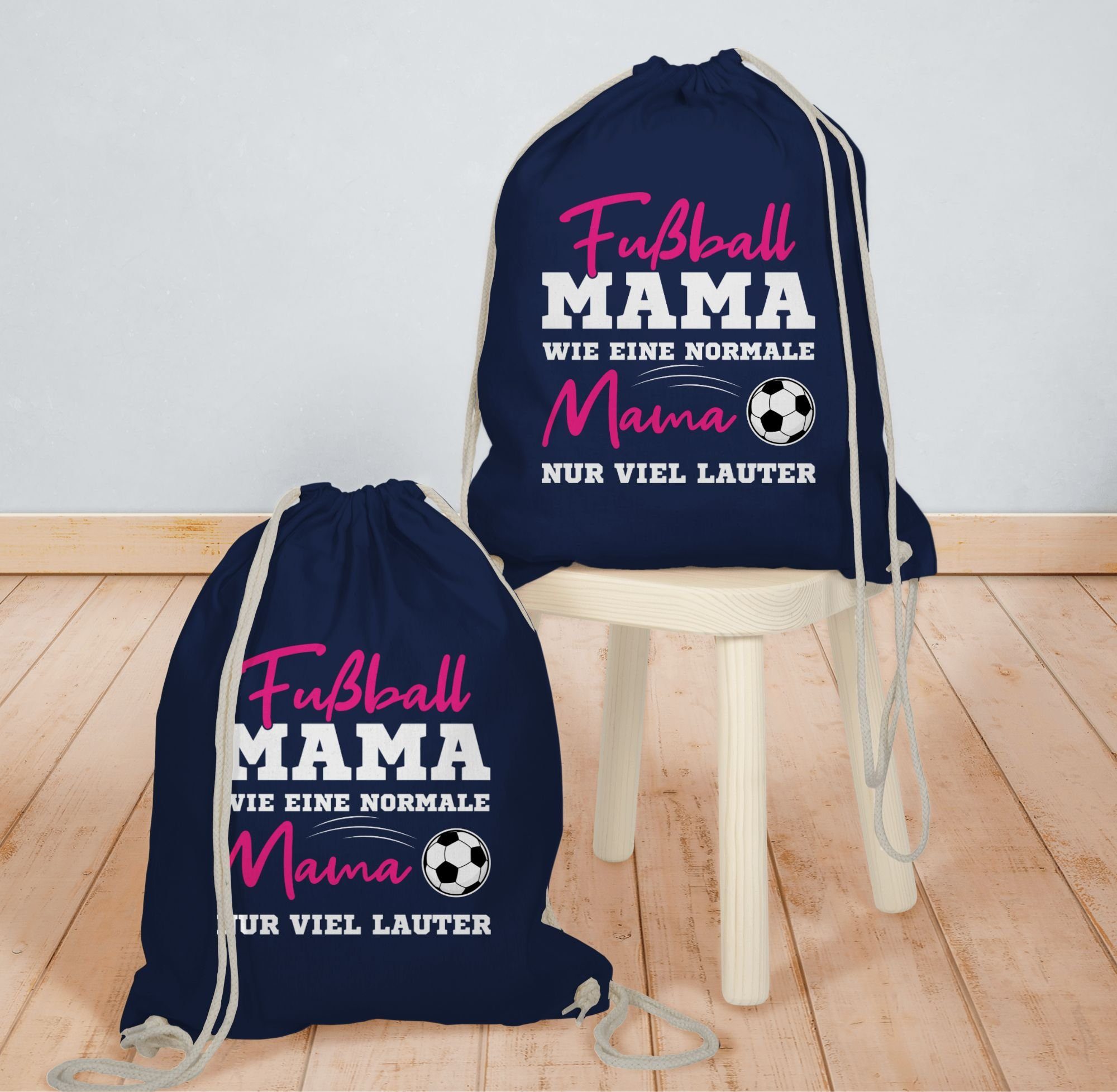 Shirtracer Turnbeutel 'Geheult Wird Erst Wenn Es Stark Blutet' - Fußball Spruch Rucksack 12 Liter