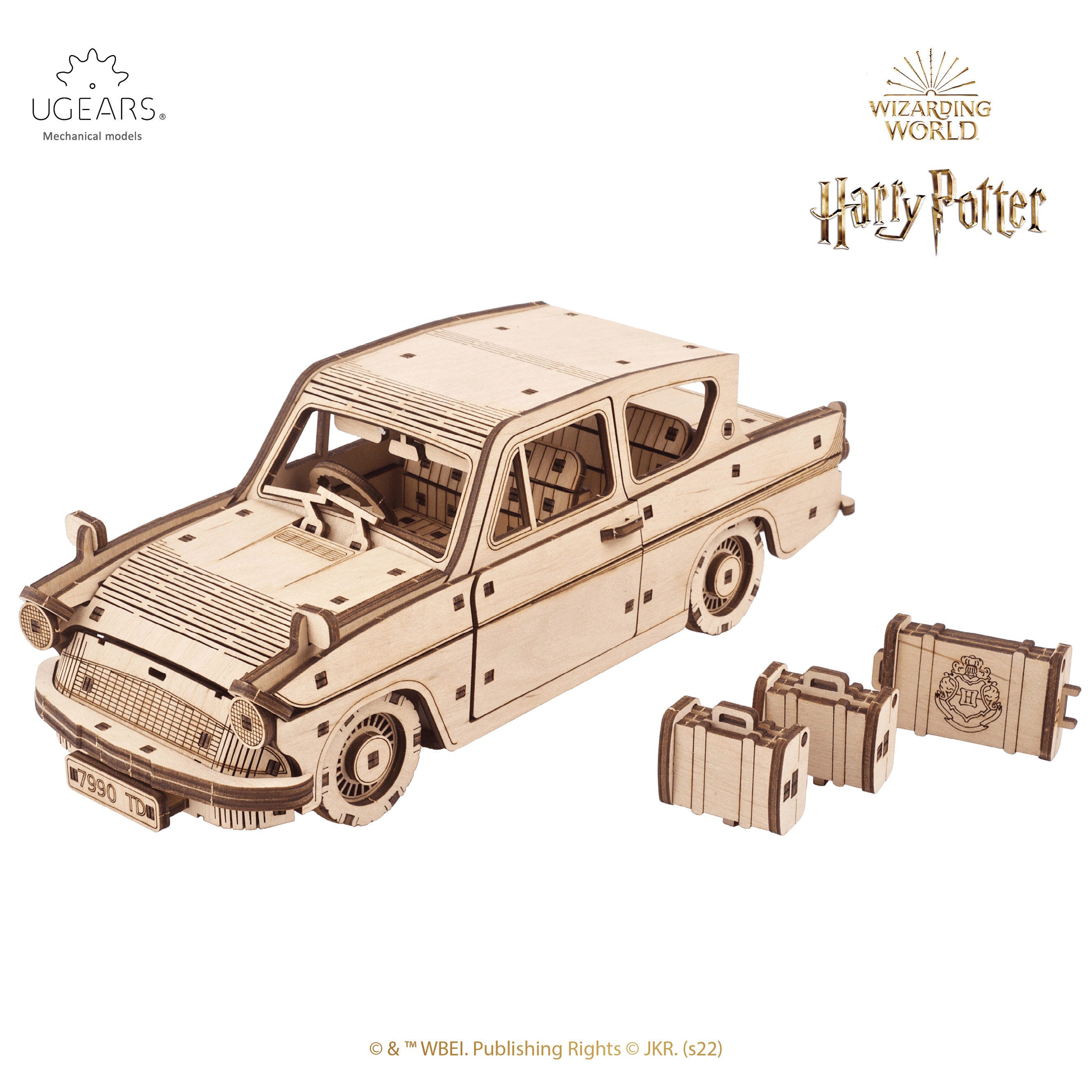 UGEARS Modellbausatz Fliegender Ford Anglia Harry Potter aus Holz, (246-tlg)
