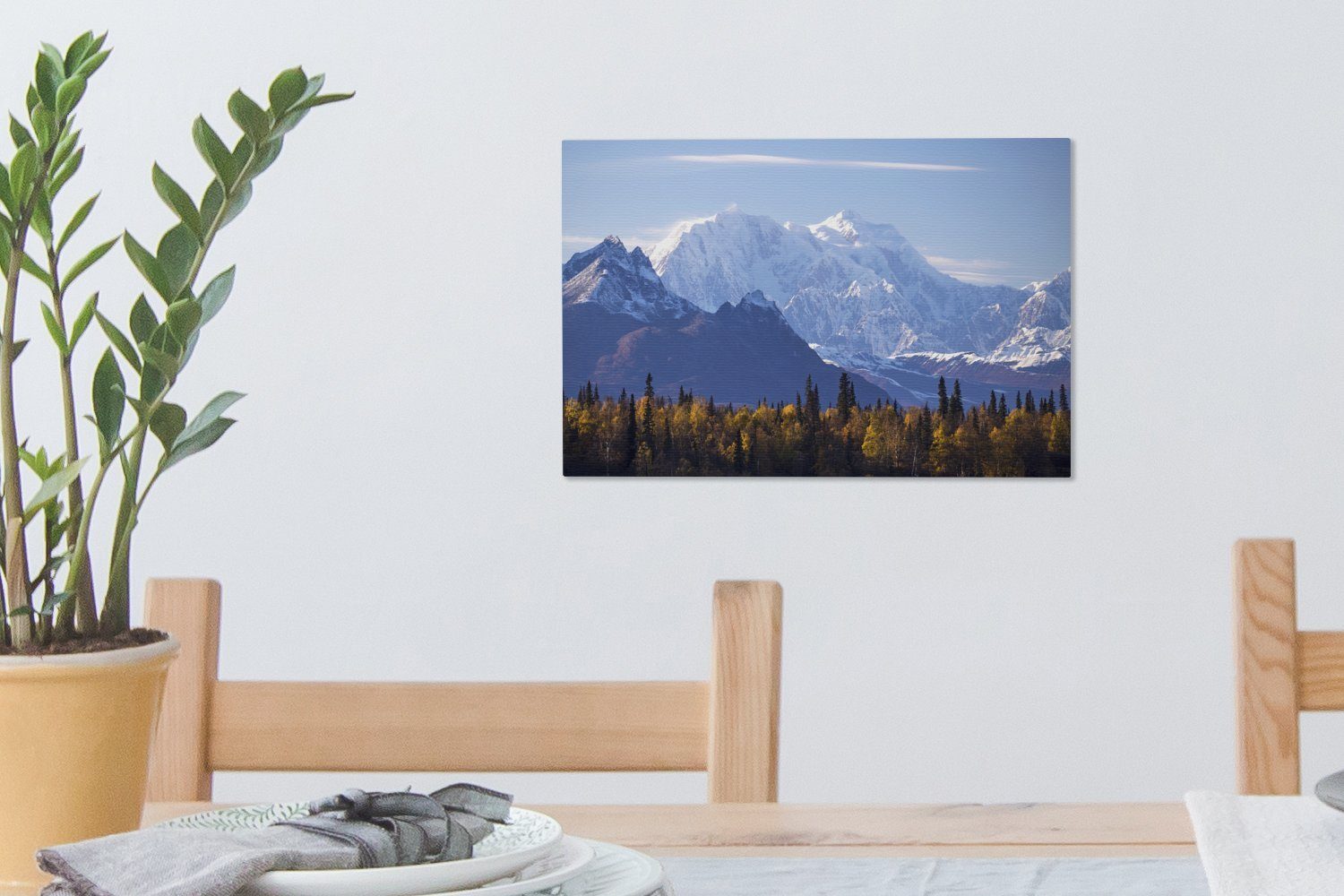 beeindruckende Landschaft OneMillionCanvasses® Wanddeko, Leinwandbilder, des 30x20 St), Alaska Wandbild in im, Die Leinwandbild (1 Aufhängefertig, Denali-Nationalparks cm