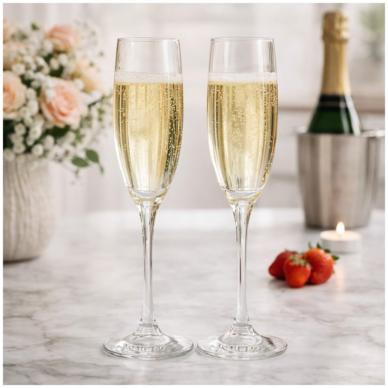 Neuetischkultur Sektglas Sektgläser Vintessa 4er Set 190 ml Glas für Sekt und Prosecco, 4-tlg., Glas