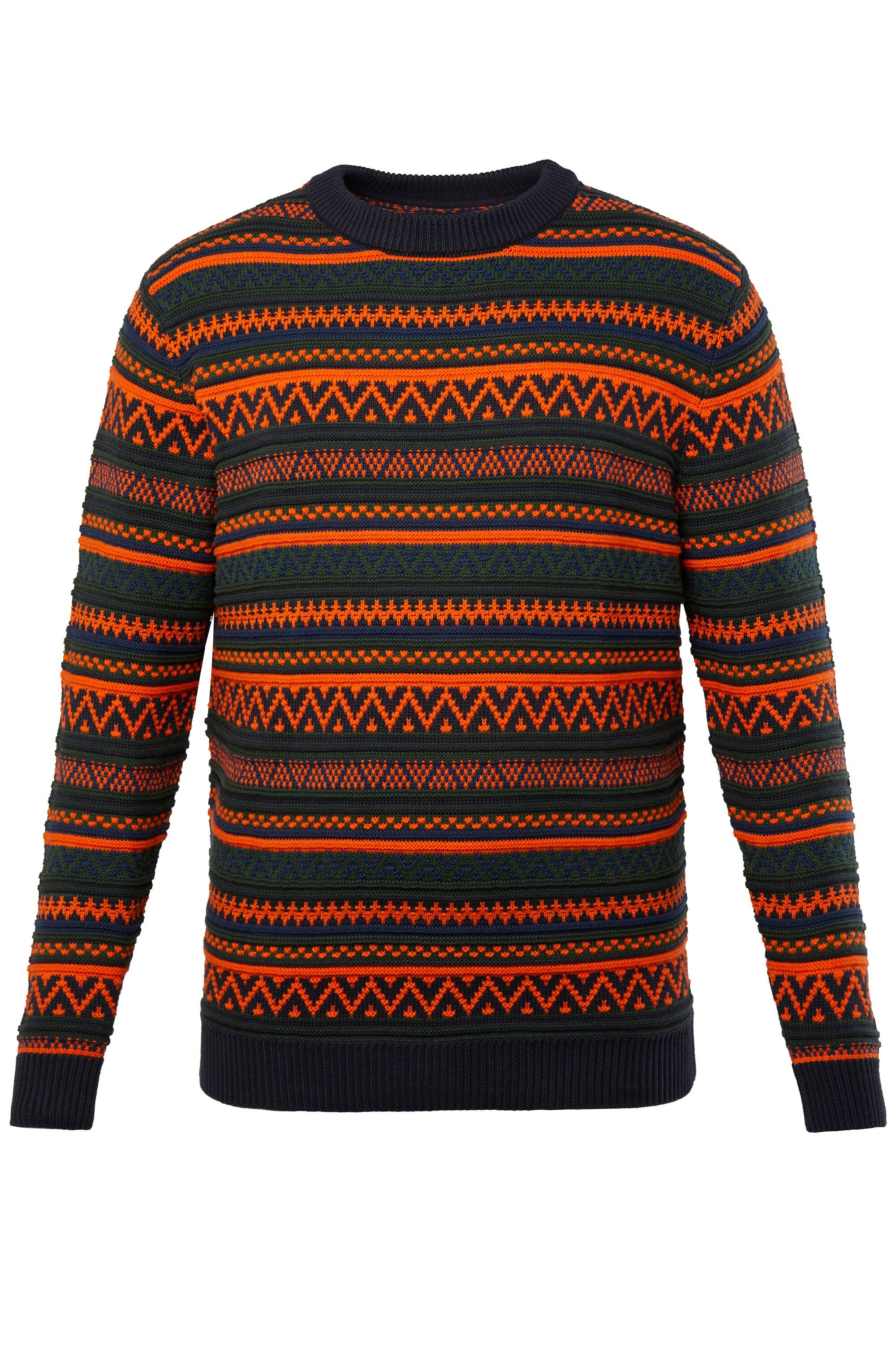 STHUGE Rundhalspullover STHUGE Pullover Strick-Muster Rundhals günstig online kaufen