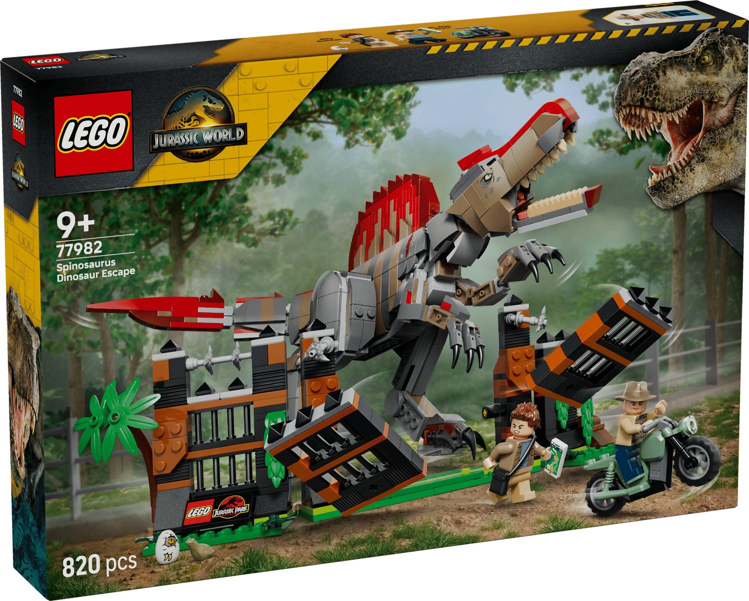 LEGO® Jurassic World 77982 Flucht des Spinosaurus Spielbausteine, (Set, 820 St., Set)