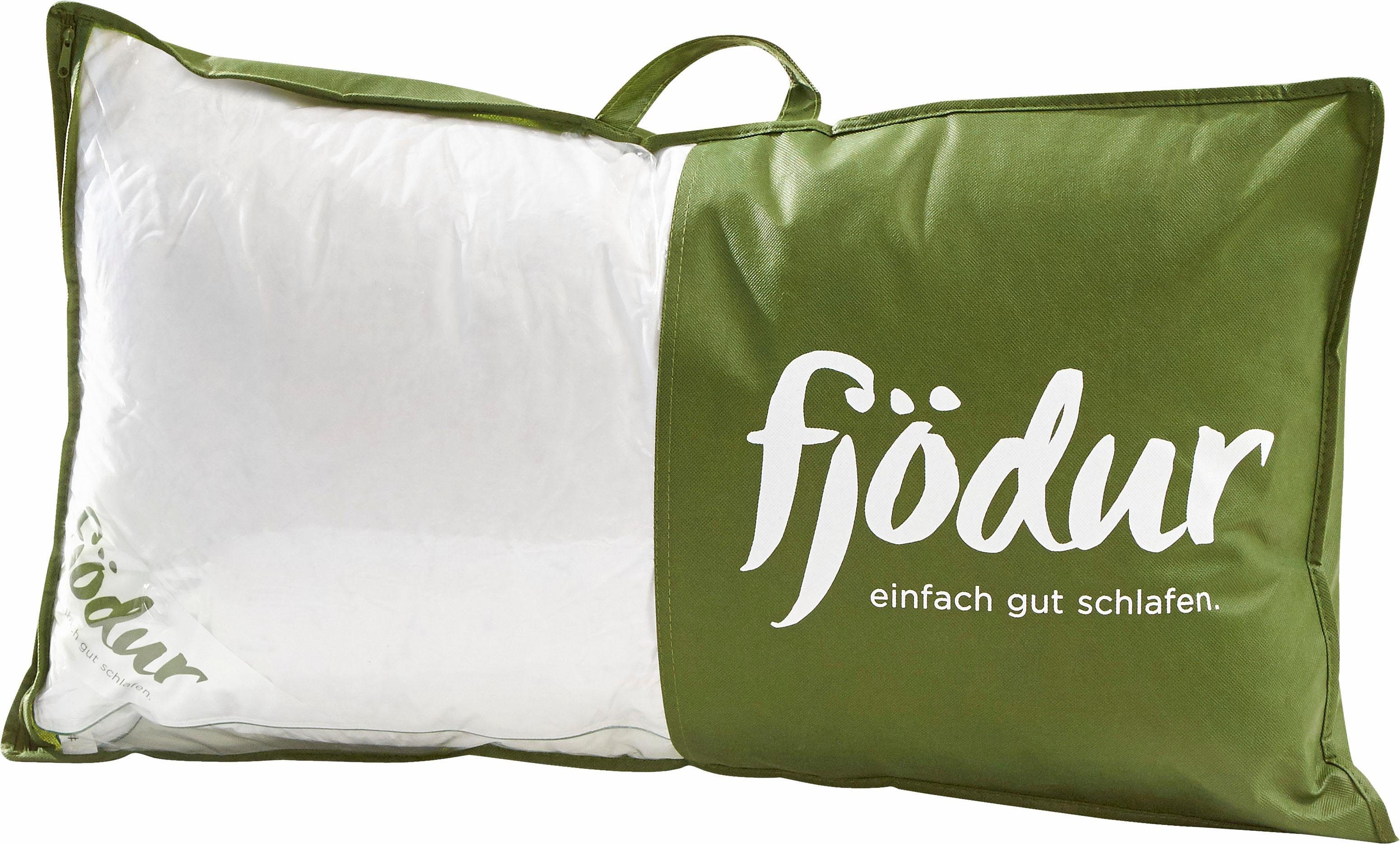 fjödur 3-Kammer-Kopfkissen Fee, in 40x80 & 80x 80 cm erhältlich, Füllung: Außenkammer mit 90% Daunen, 10% Federn, Bezug: 100% Baumwolle, Kissen stützend und kuschelig