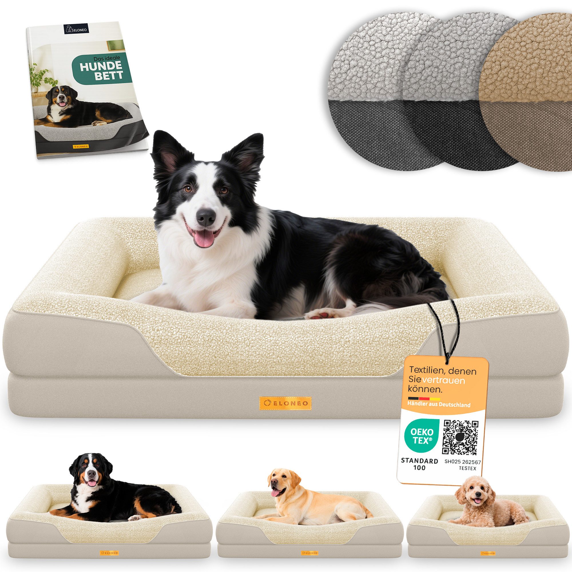 ELONEO Hundebett ELONEO - Orthopädisches Premium Hundebett, gelenkschonend, günstig online kaufen