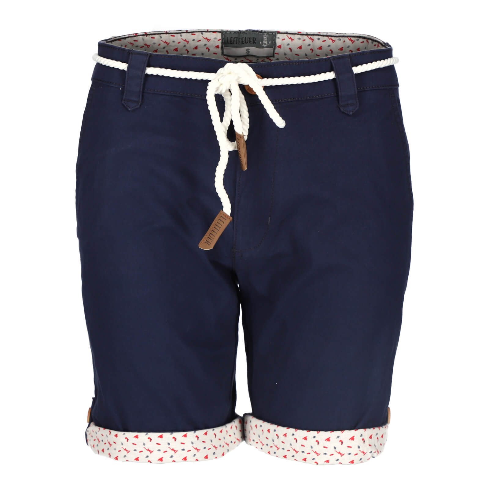 Leitfeuer Bermudas Damen Shorts mit Kordel - Kurze Hose mit Reißverschluss und Knopf