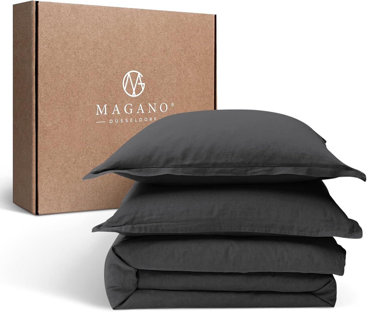 MAGANO Bettwäsche Set, Premiumqualität, Hypoallergen, Knitterarm, Himmlisch weich, Cozy Design: 3cm Stehsaum am Kissenbezug