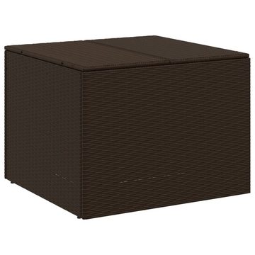 vidaXL Gartenbox Gartentruhe Braun 291L Poly Rattan