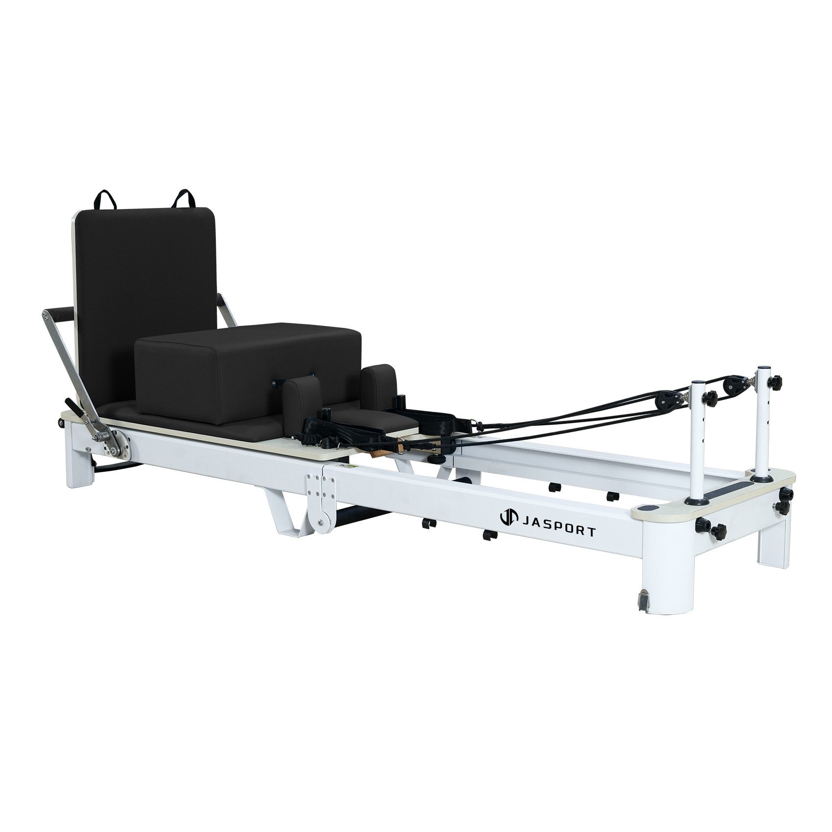 JASPORT Pilates-Reformer P78 aus Aluminiumlegierung, (Pilates Reformer, Sitzpolster, 6 Federn), Klappbares Design mit hochfester Aluminiumkonstruktion