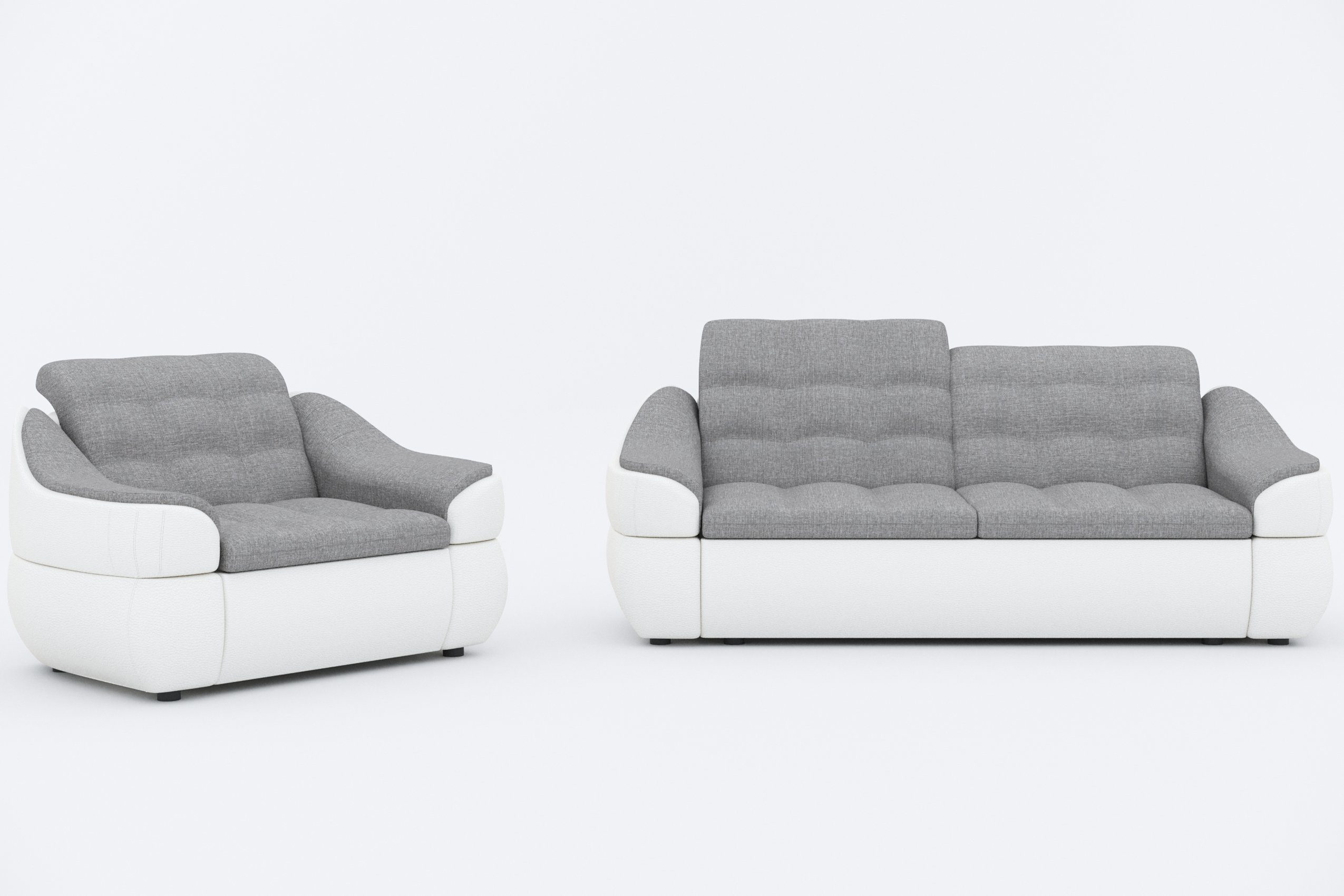 Sofa (2-tlg), Modern bestehend Design, made Sessel, in Europa Stylefy aus (Set Polstergarnitur 2-Sitzer Alisa, und