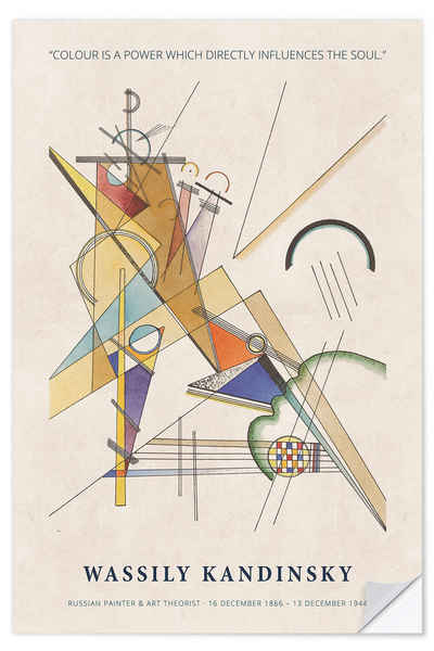 Posterlounge Wandfolie Wassily Kandinsky, Colour is a Power which Directly Influences the Soul, Wohnzimmer Modern Malerei