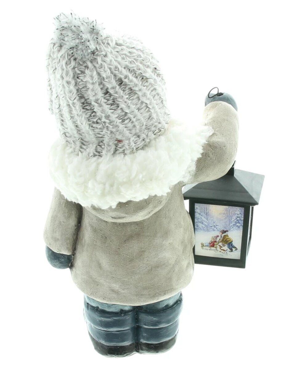 Home-trends24.de LED-Dekofigur LED Junge Laterne Winter Weihnachten Deko Beleuchtung Figur – Bild 4 von 5