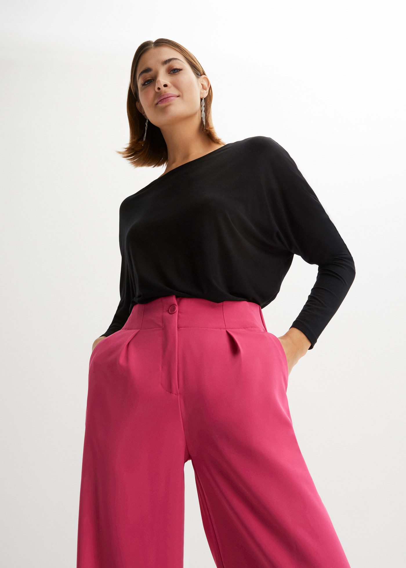 bonprix Langarmshirt Langarmshirt aus softem Viskose-Mix günstig online kaufen