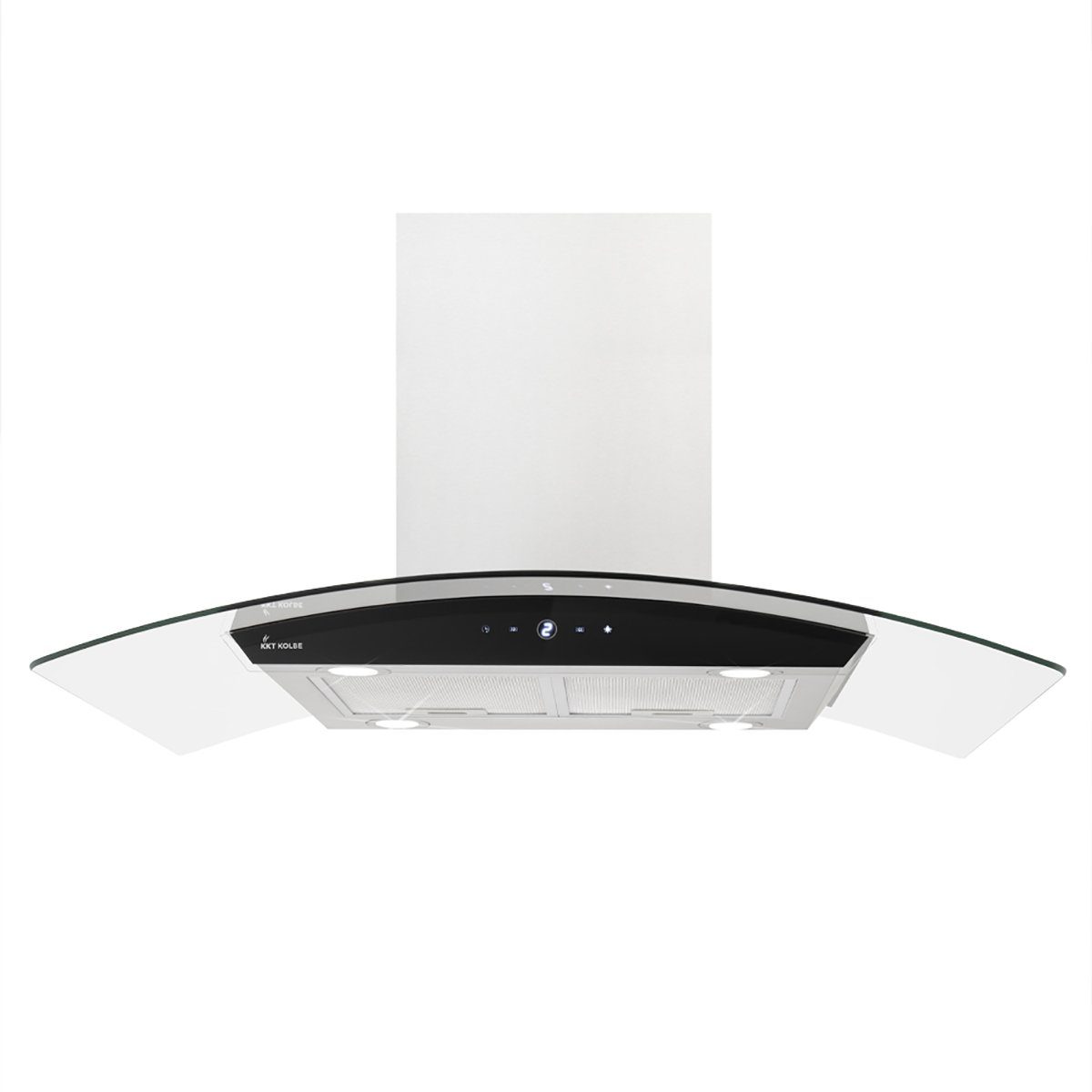 KKT KOLBE Inselhaube Dunstabzugshaube 90 cm SINUS-INSEL-HC Dunstabzugshaube 90 cm SINUS-INSEL-HC, Abzugshaube / Inselhaube / Smarte WiFi-App / Edelstahl / Glas / LED
