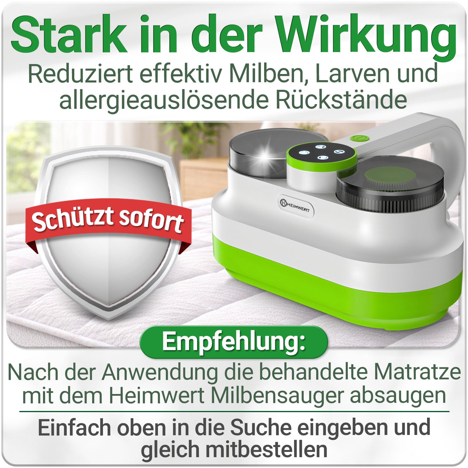 HEIMWERT Insektenspray Milbenspray Bettwanzen Spray 500 ml, 500 ml, Sofortschutz für Matratze Polster und Textilien – Bild 5 von 5