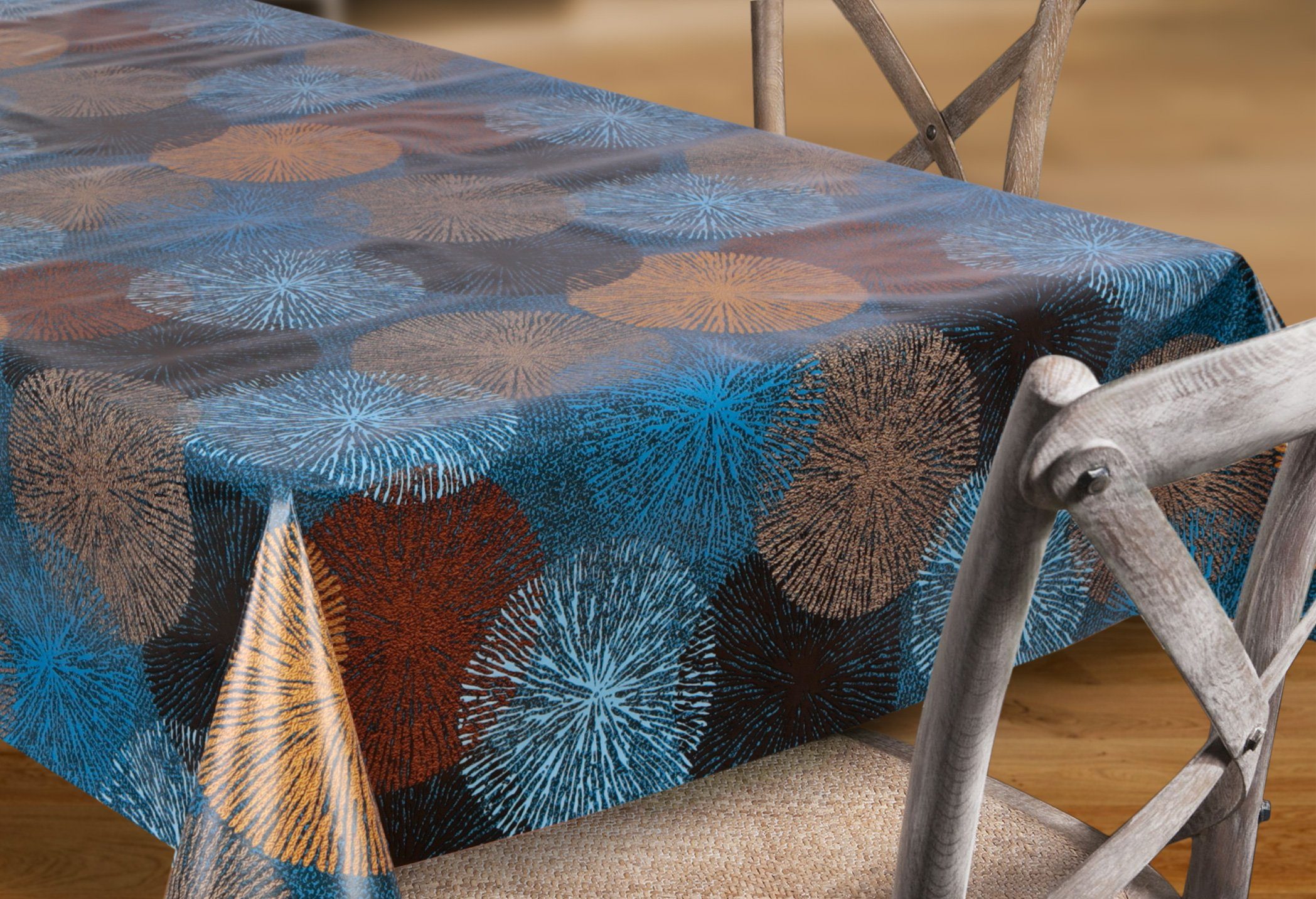 Beautex Tischdecke Wachstuchtischdecke, Feuerwerk bunt, abwischbar Wachstuch Garten (1-tlg)