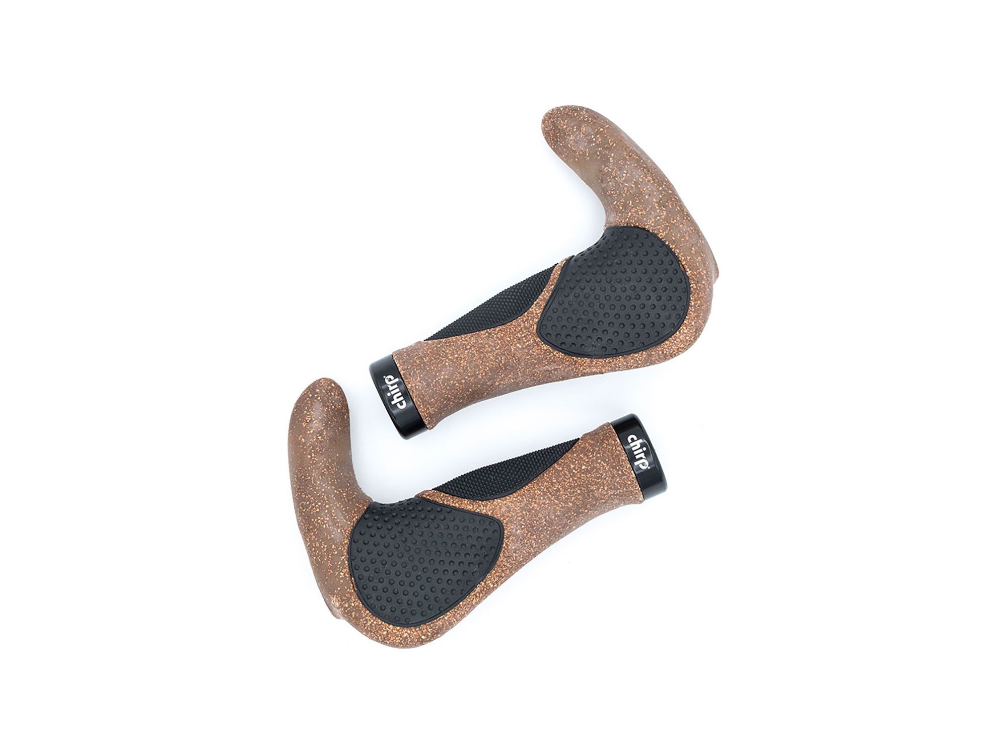 Chirp Fahrradlenkergriff Ergo Multi Touring Kork Griffe mit Bar Ends