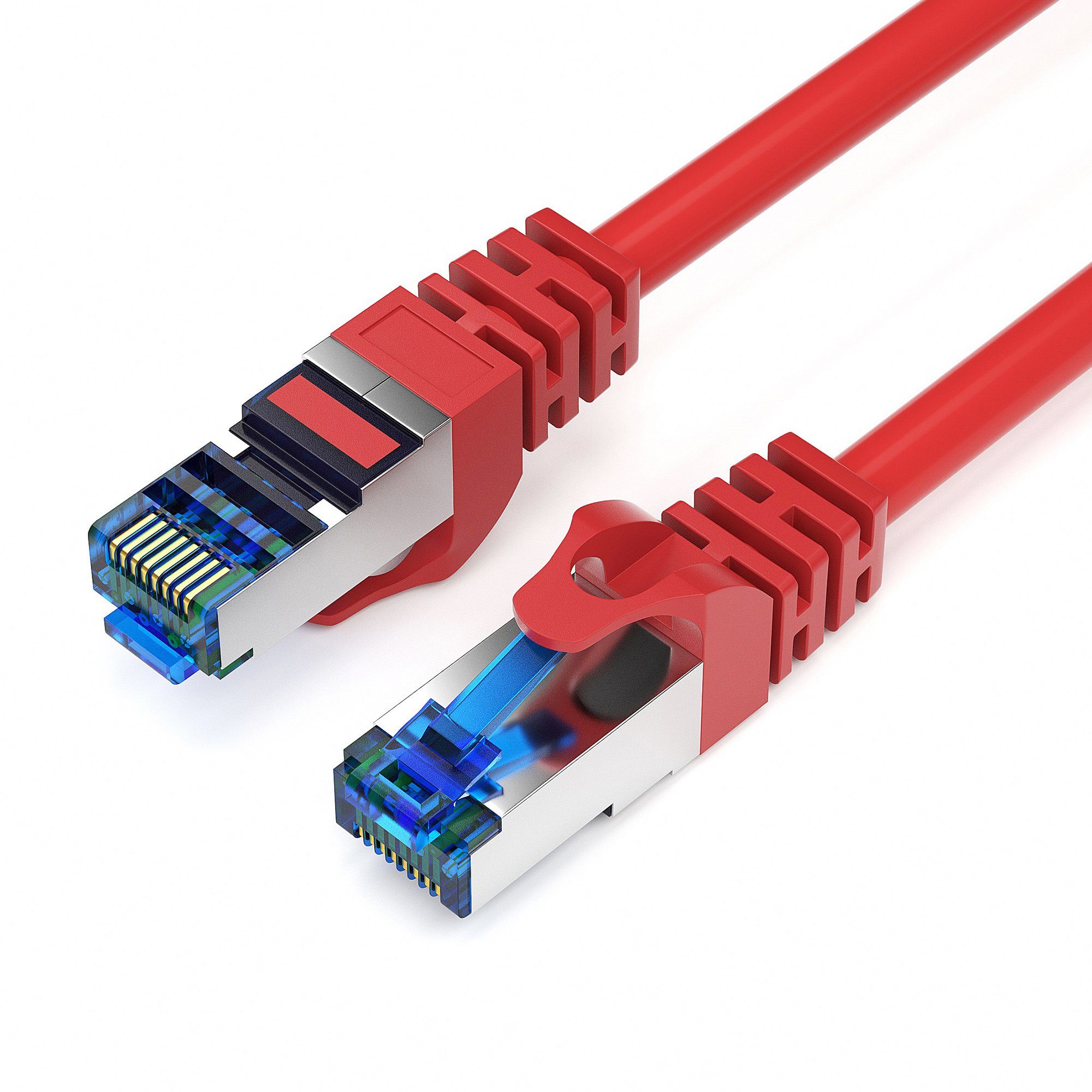 JAMEGA CAT 7 Patchkabel Ethernet RJ45 Netzwerkkabel Rohkabel LAN Kabel LAN-Kabel, CAT.7, RJ-45 Stecker (Ethernet) (50 cm)