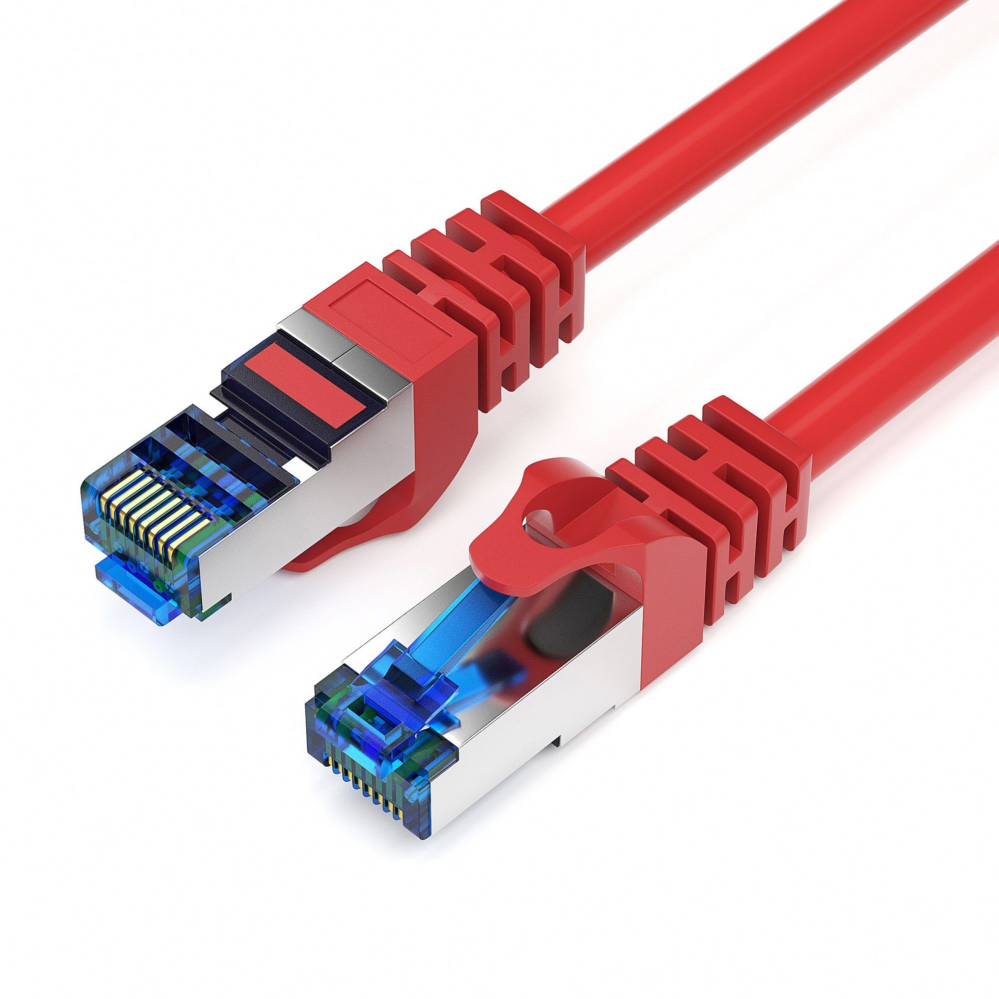 JAMEGA CAT 7 Patchkabel Ethernet RJ45 Netzwerkkabel Rohkabel LAN Kabel LAN-Kabel, CAT.7, RJ-45 Stecker (Ethernet) (1000 cm)