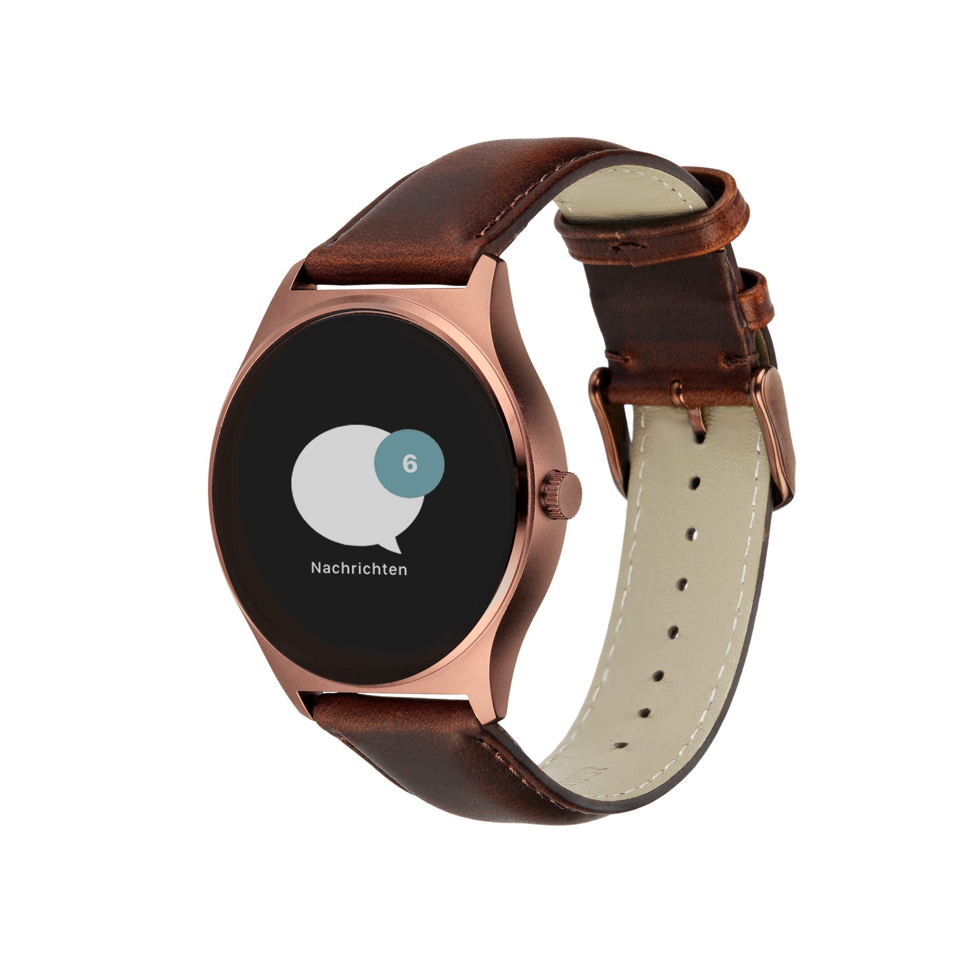 XLYNE QIN XW PRO Herren Smartwatch (4 cm/1,22 Zoll, iOS und Android) Männer Smartwatch mit Echtlederarmband, Edelstahl Gehäuse, 3 teilig: Uhr, Armband, Ladekabel, Puls- & Blutdruck, Anruf- & Nachrichtenanzeige, 100 Std Akku