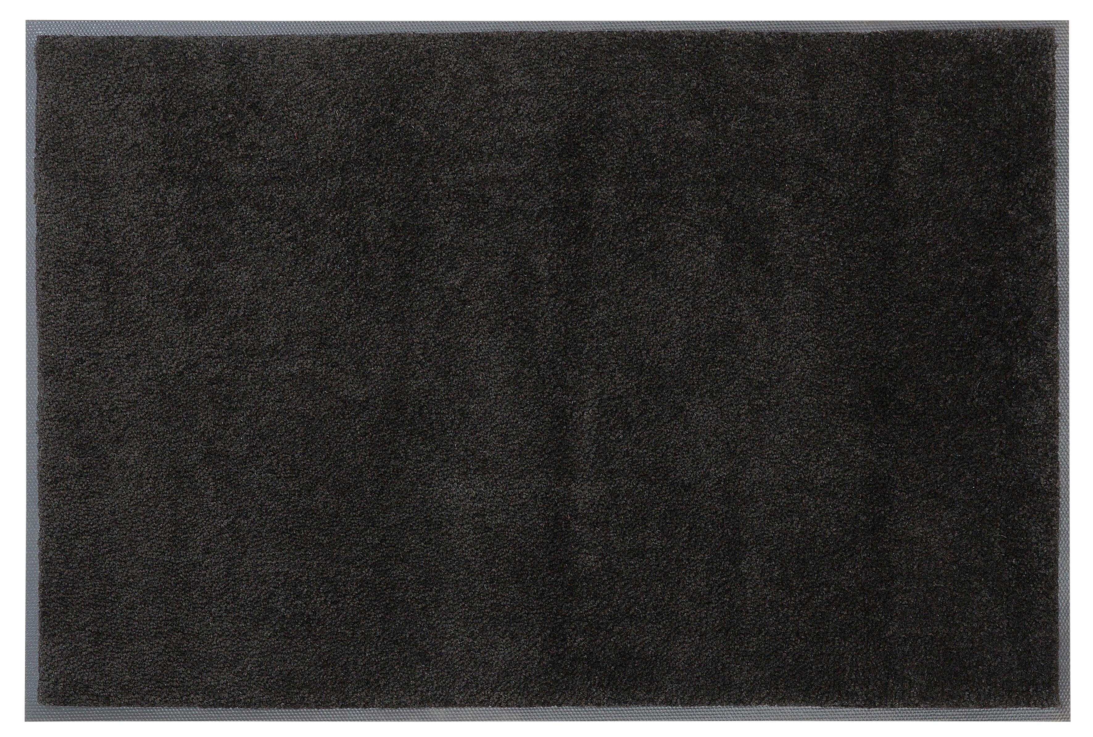 Fußmatte Lavea, andas, rechteckig, Höhe: waschbar Outdoor-Teppich, und 9 schwarz mm, Uni-Farben, Schmutzfangmatte, In