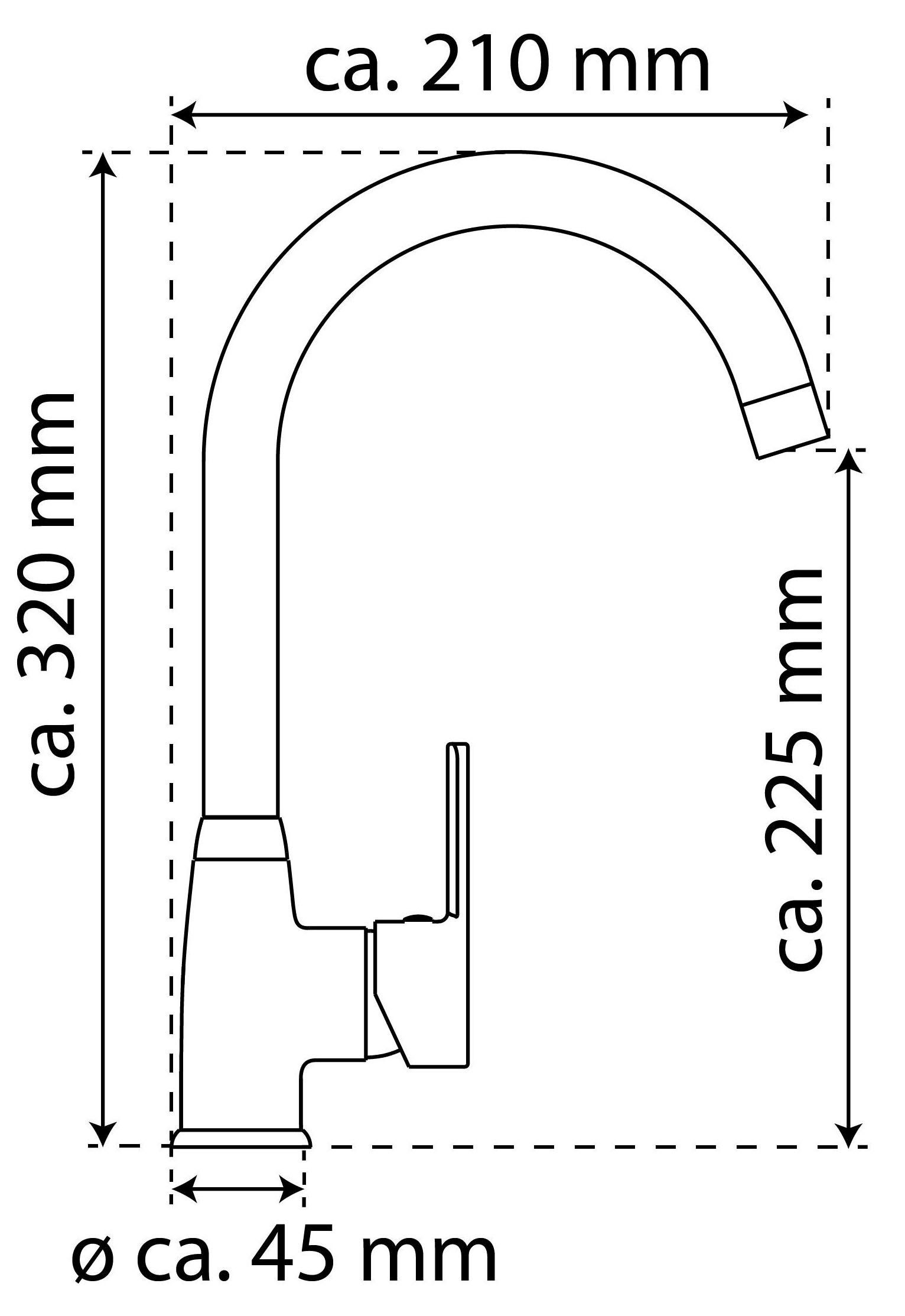 Edelstahloptik DIZIANI schwenkbar Cold-Start-Funktion / 360° Spültischarmatur Eisl