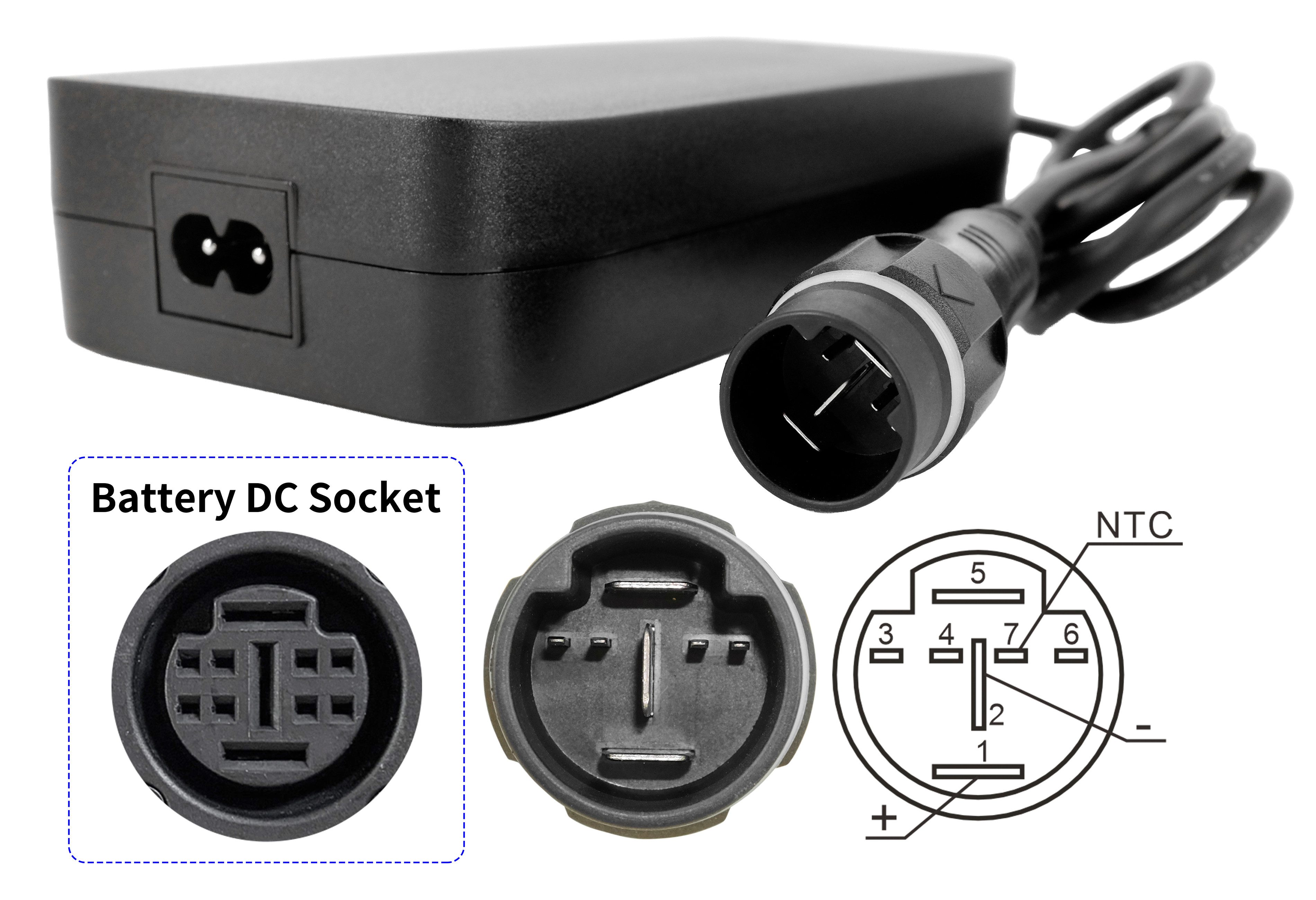 PowerSmart Batterie-Ladegerät (42V 4A für 36V Akku von GasGas/Haibike/Hercules/Husqvarna/Merida/Raymon/Rose/Winora)