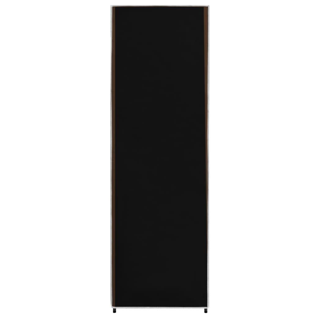 Schwarz Stoff Kleiderschrank furnicato 49 x 87 x 159 cm