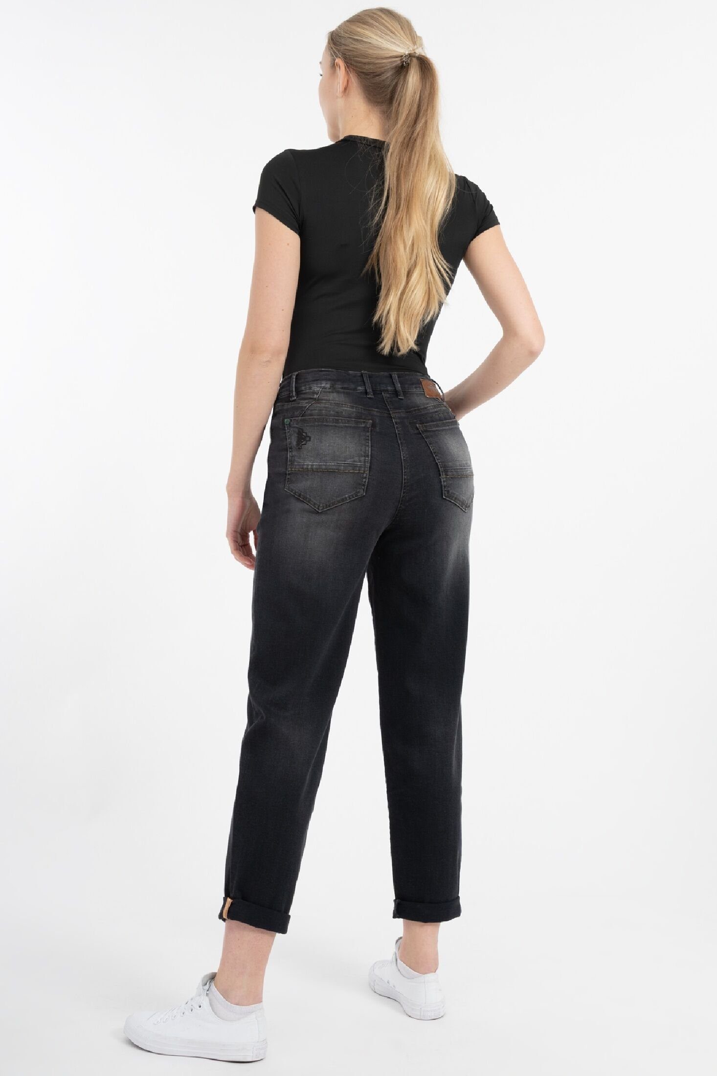BLACK Pants Relax-fit-Jeans Recover ALLEGRA