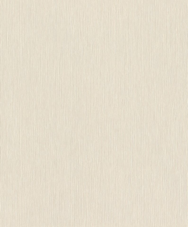 Rasch Vliestapete Leinenoptik - Vinyltapete Uni Beige, Textiloptik, (1 Rolle, 1 St., 10,05 m x 0,53 m), gute Lichtbeständigkeit, feucht abwischbar, restlos abziehbar