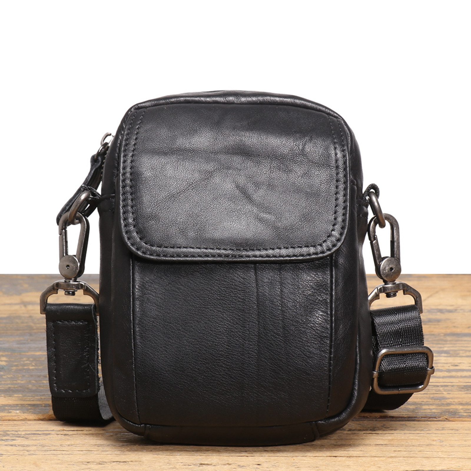 Umhängetasche Herren Leder Umhängetasche Klein Crossbody Schultertasche